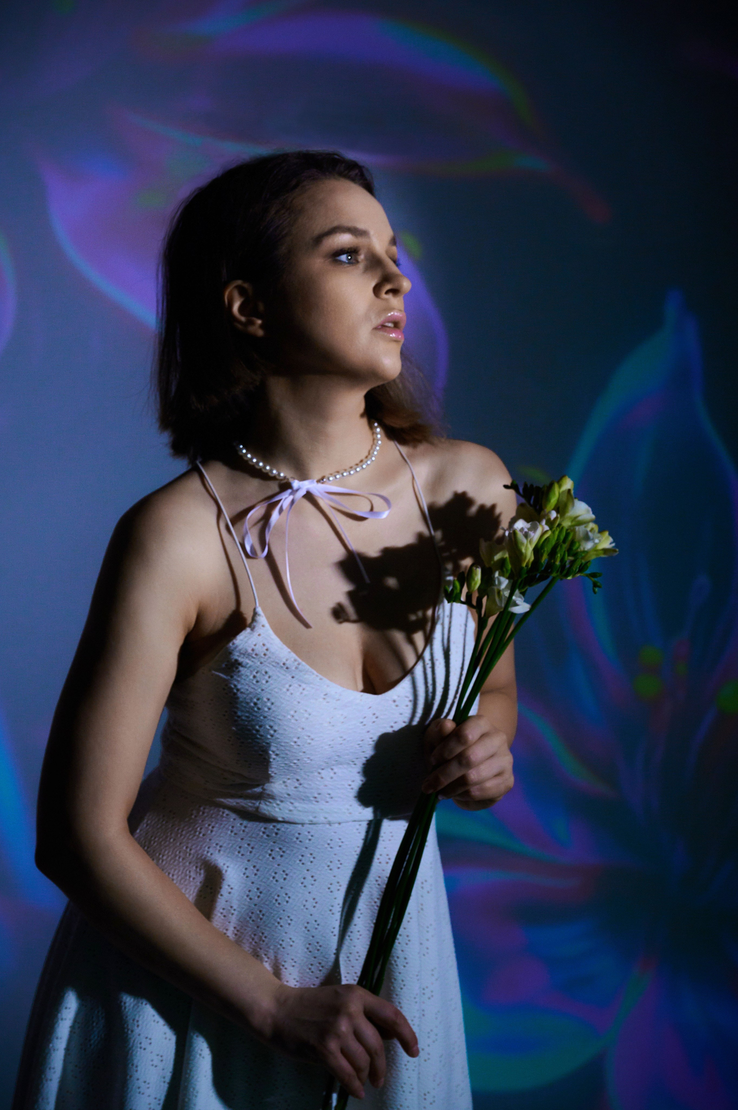 Фотосессия Ксении с проектором