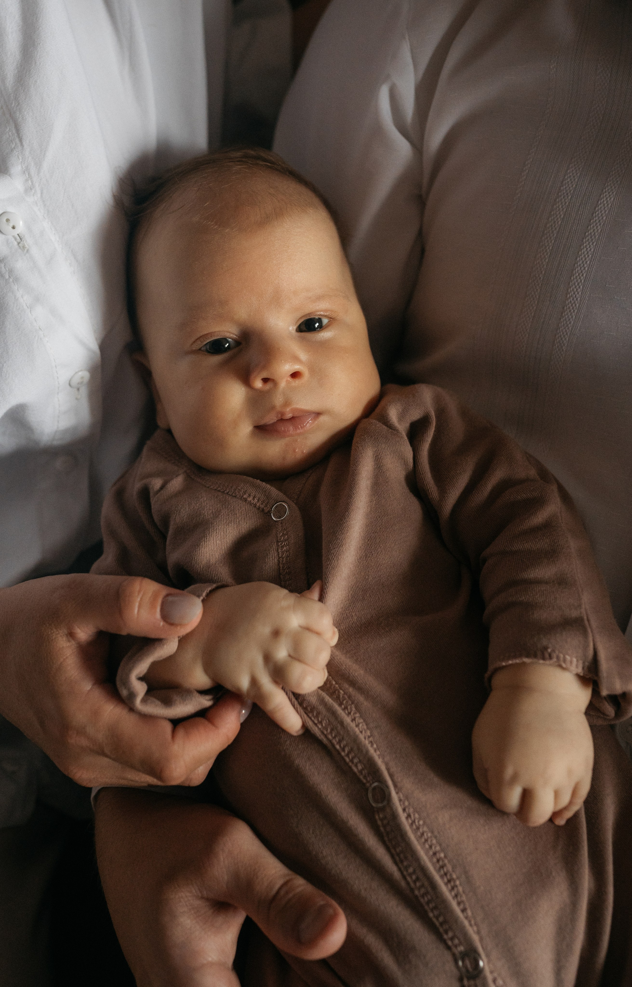 Домашняя съемка с малышом 2 месяца. Семейный фотограф Тюмень