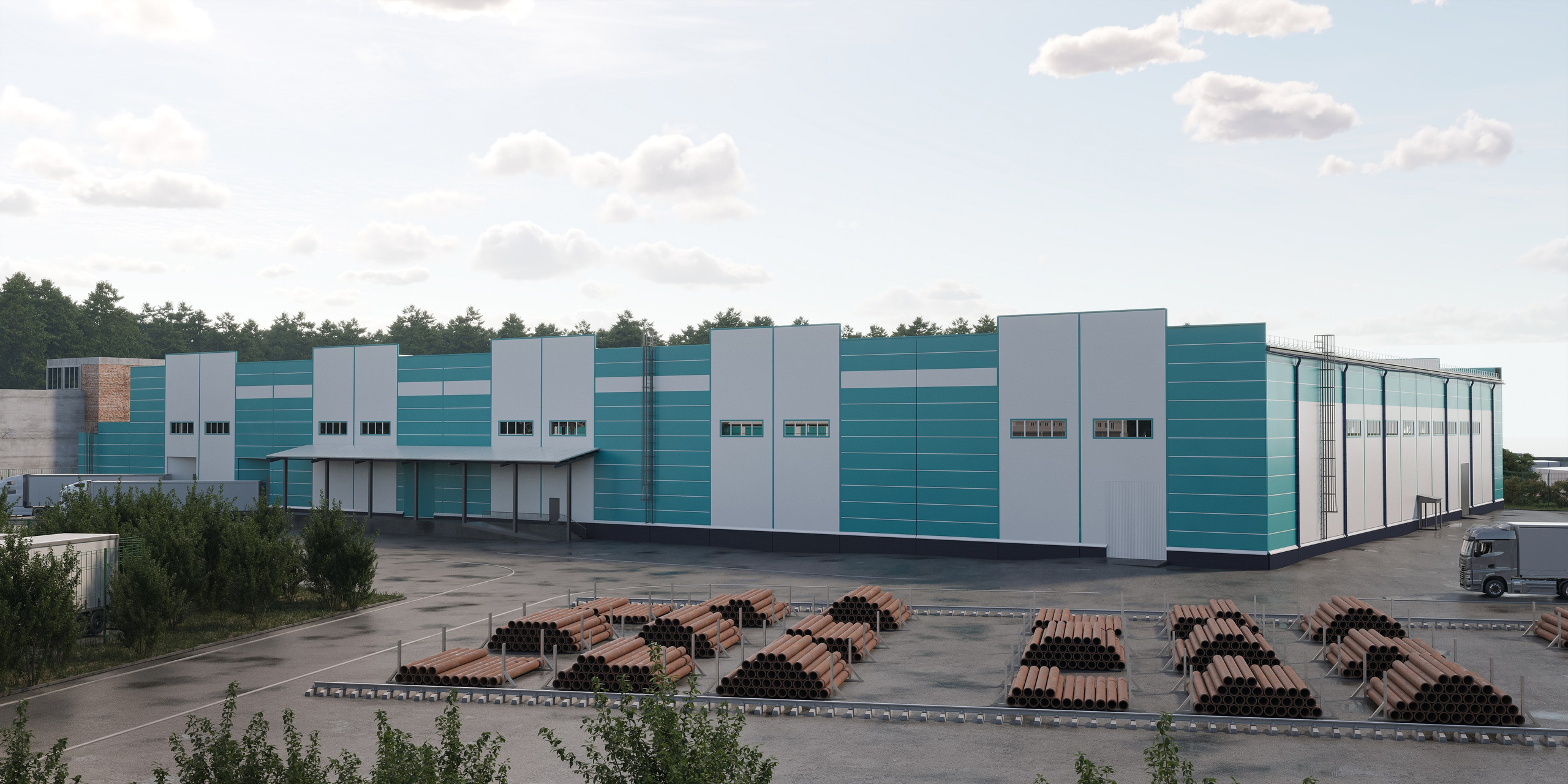 Порт с причалом, Мурманск. 3D визуализация интерьера и архитектурной среды