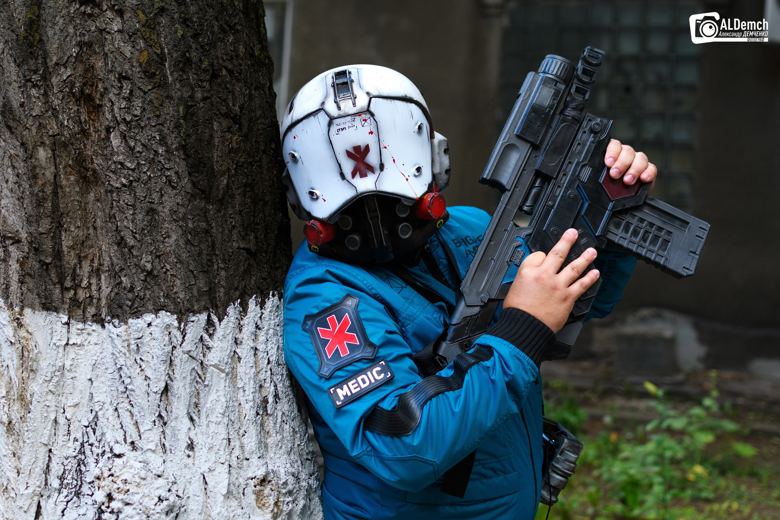 Cyberpunk 2077 Trauma Team косплей фотосессия в Москве