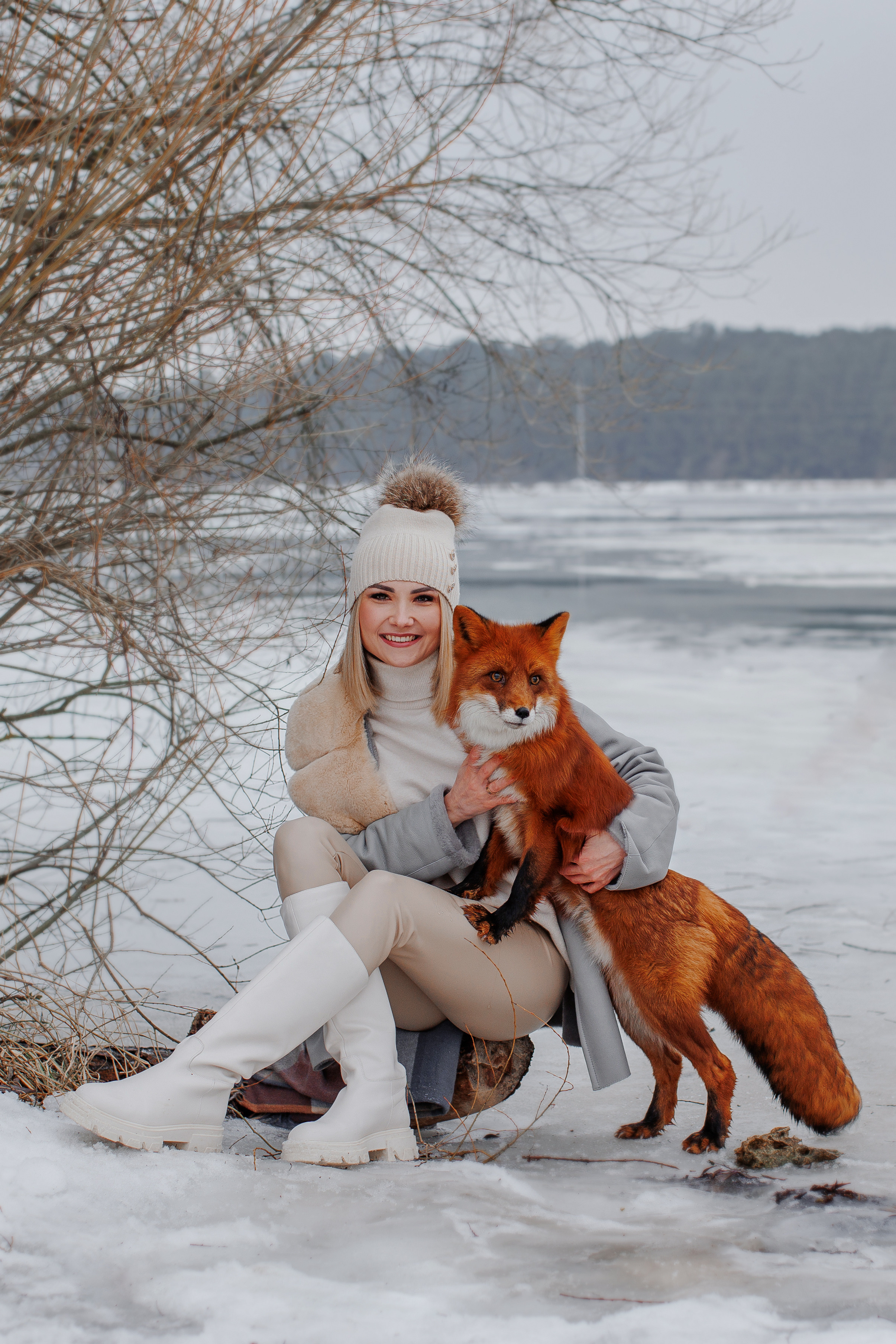 Фотосессия с лисой. Семейный и детский фотограф в Калуге, Москве Наталья Фаустова