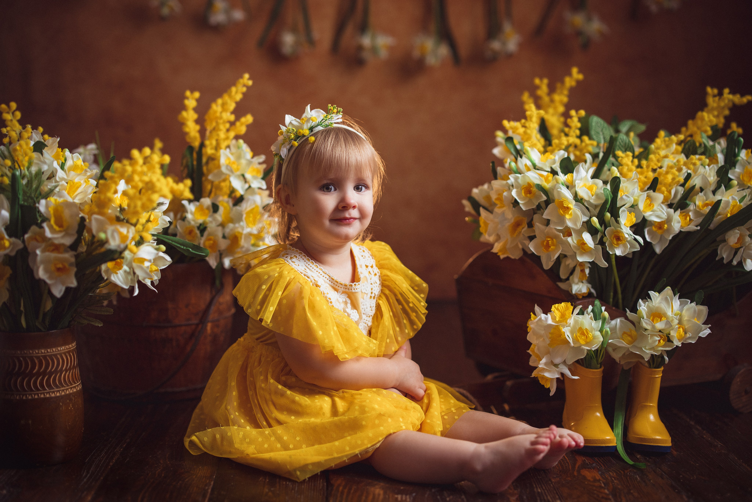 Детская фотосессия к 8 марта в фотостудии г. Краснодара. Семейный и детский фотограф в Краснодаре Анна Трашкова