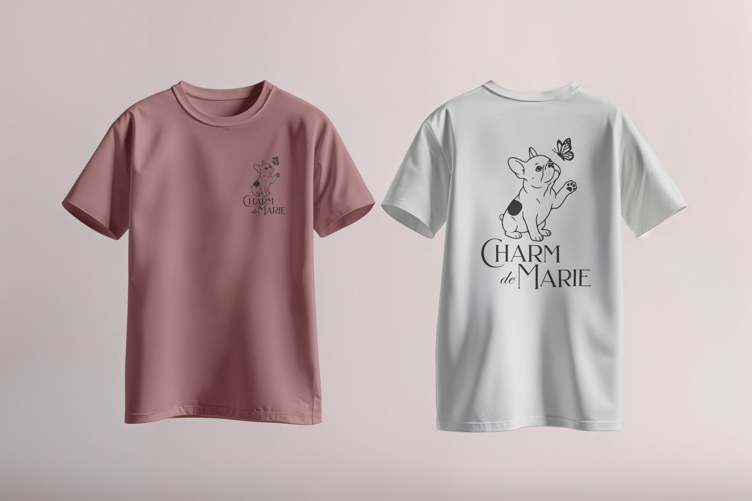 Логотип для питомника французских бульдогов "Charm de Marie"