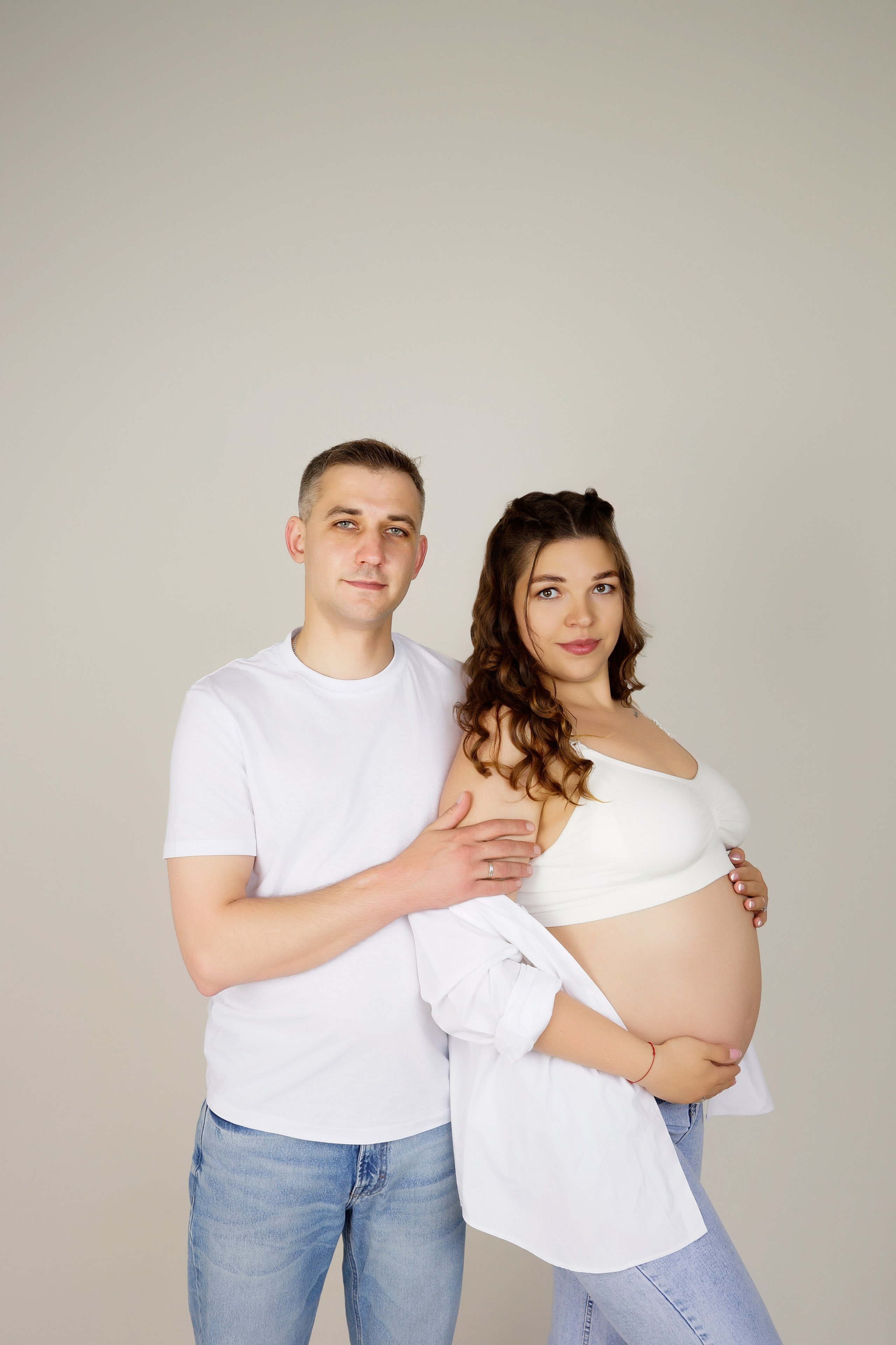 Съёмка беременности в моей фотостудии «НЕБО». Женский фотограф в Химках Алёна Ленёва