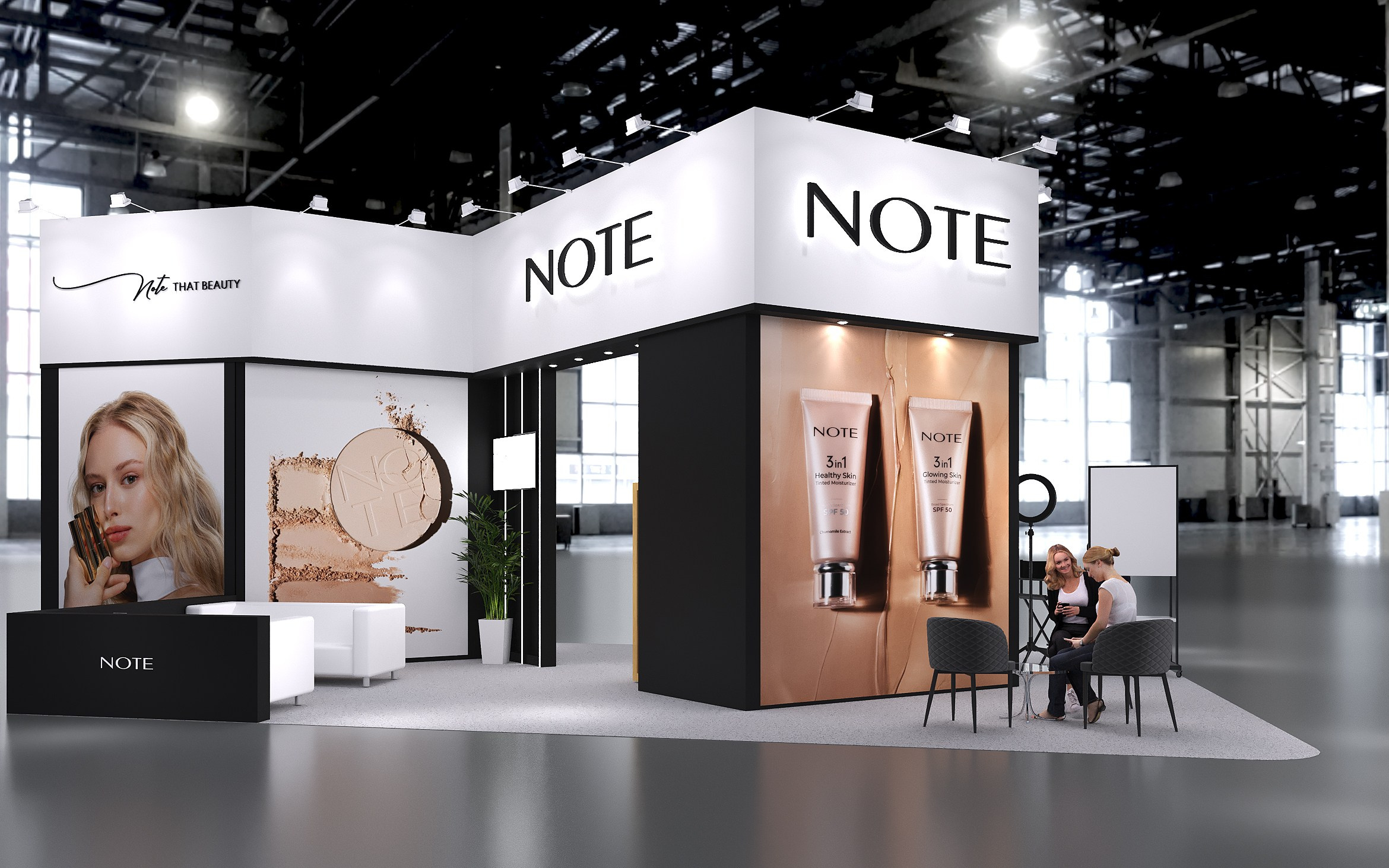 Дизайн и реализация выставочного стенда NOTE. InterCharm 2025. Выставочные стенды. Студия интерьера