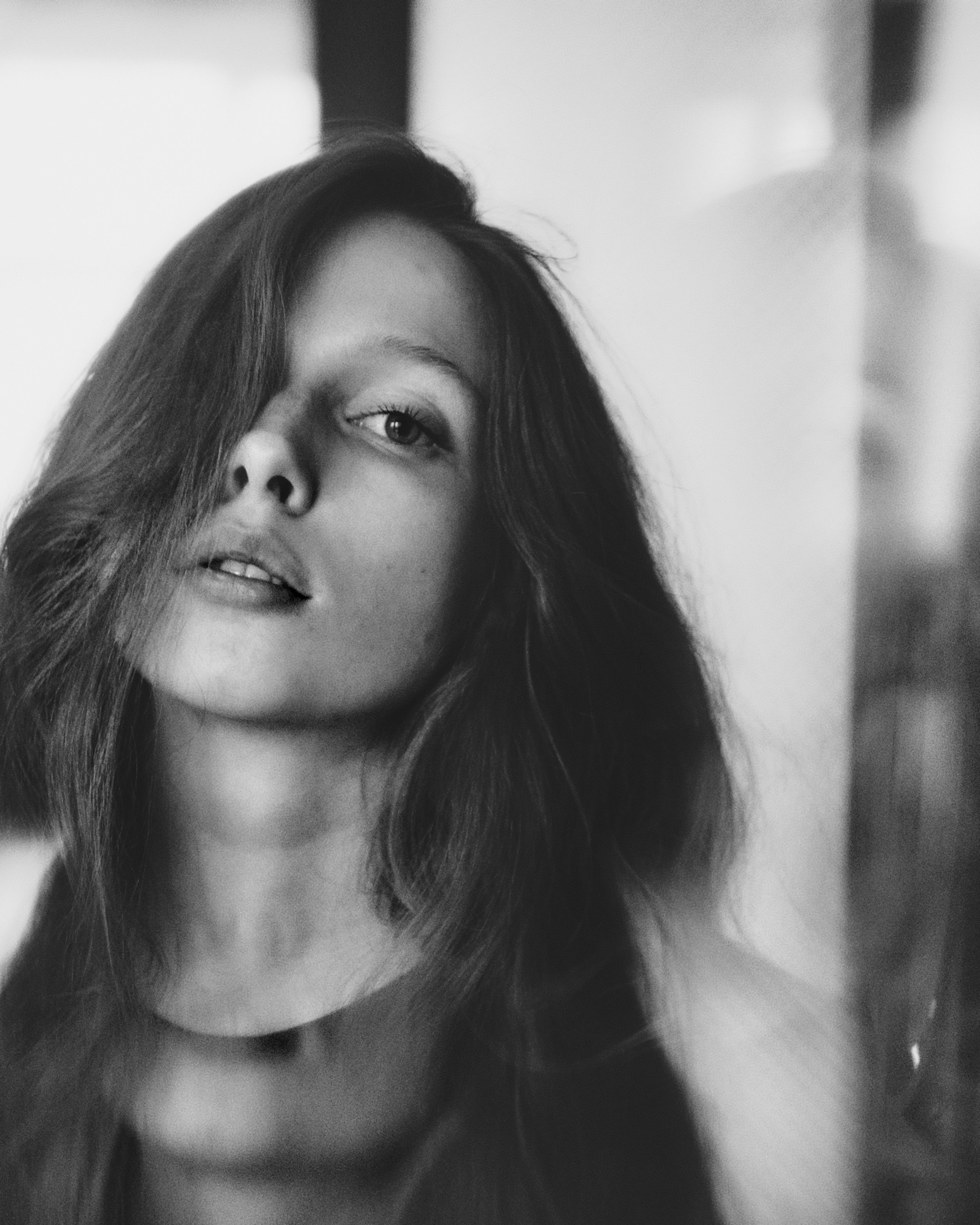 Портретная фотография черно-белая