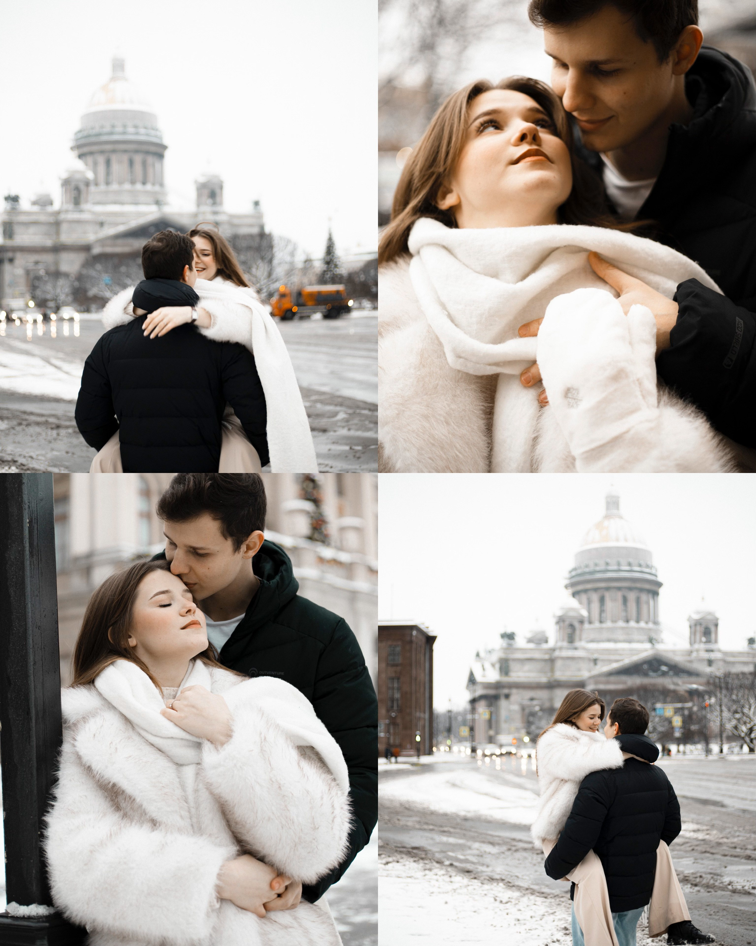 Lovestory: зимняя Исаакиевская площадь