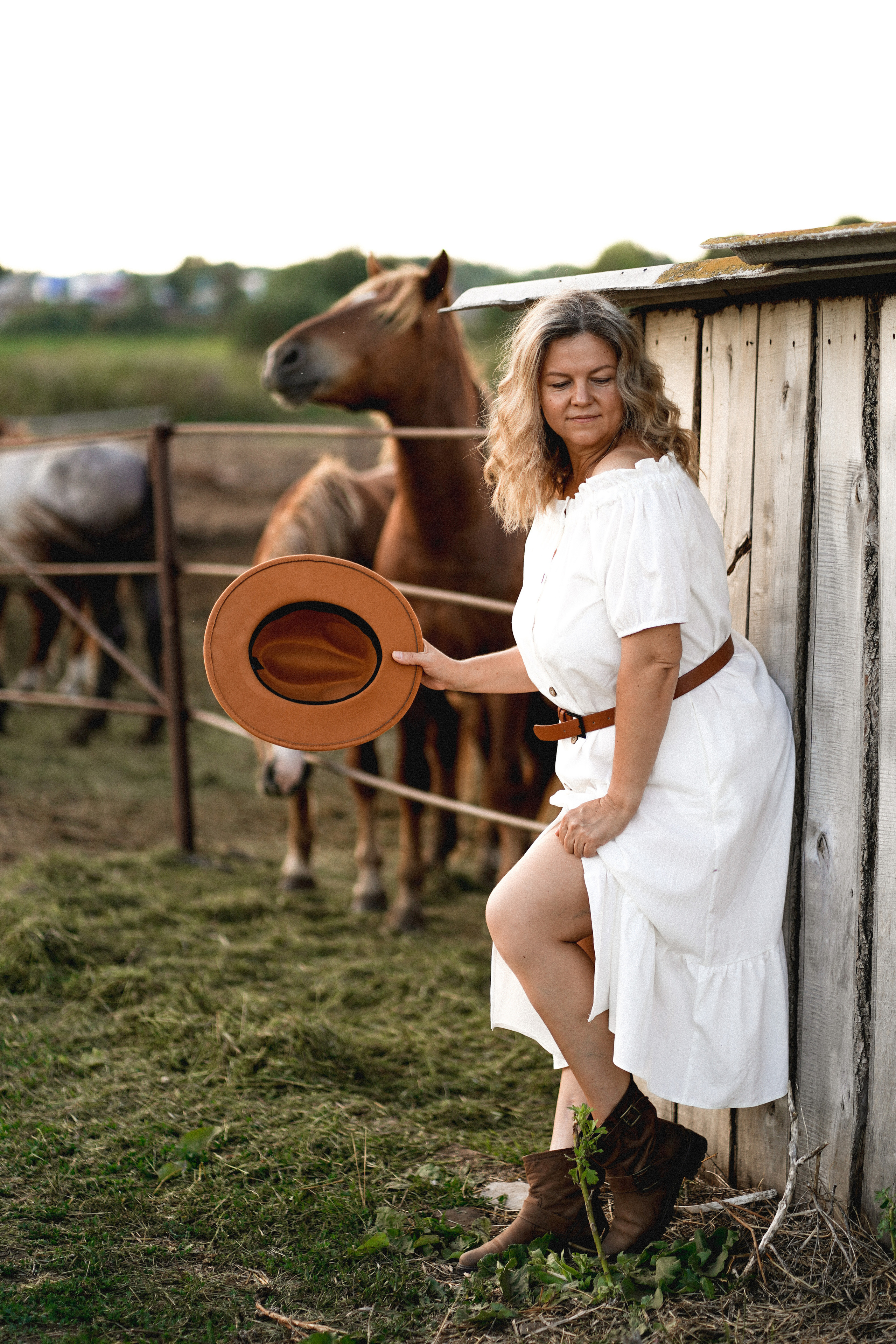 Агата и Юлия с лошадьми