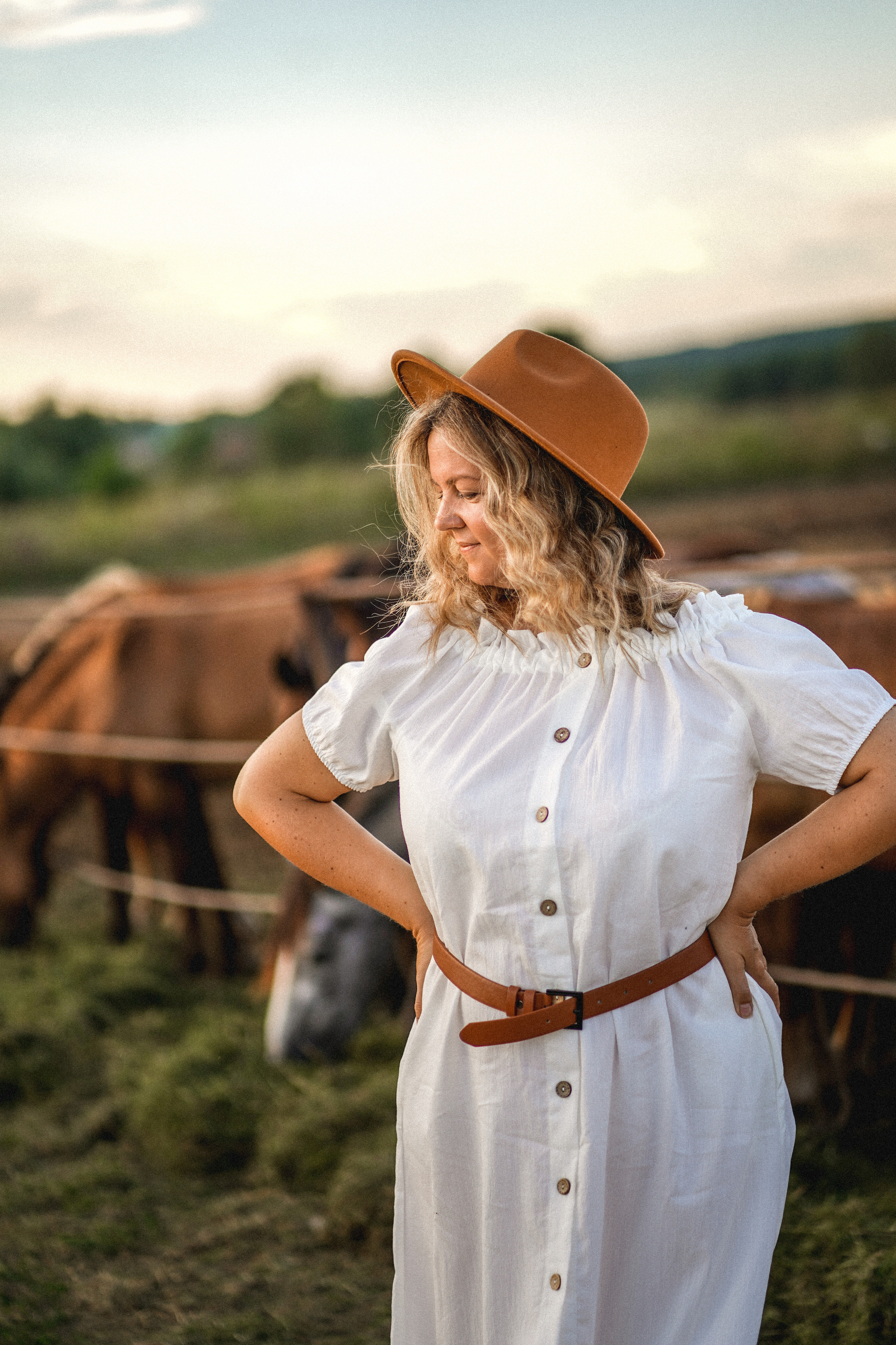 Агата и Юлия с лошадьми