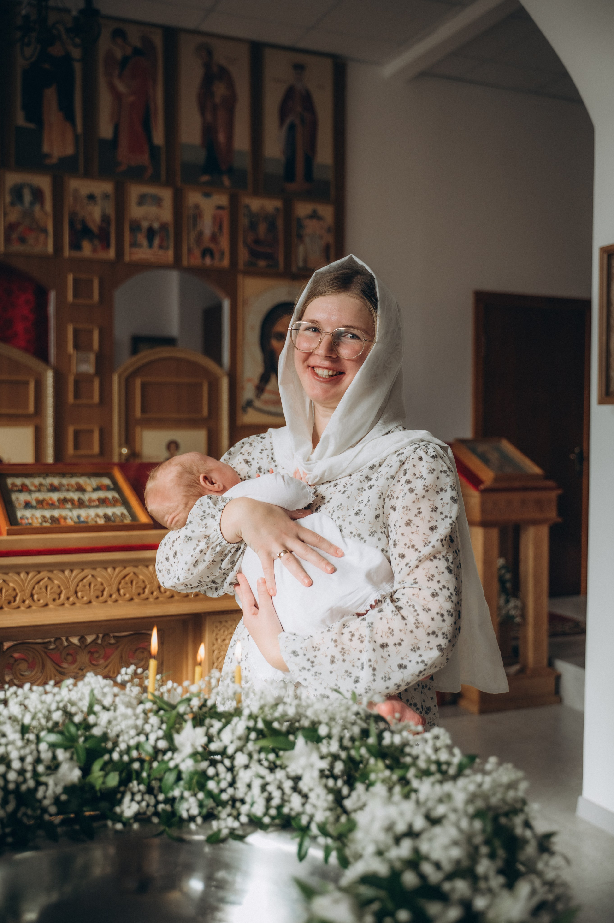 Крещение Ромы (Приход храма святой Равноапостольной княгини Ольги). Семейный фотограф в Минске Дарья Дреко