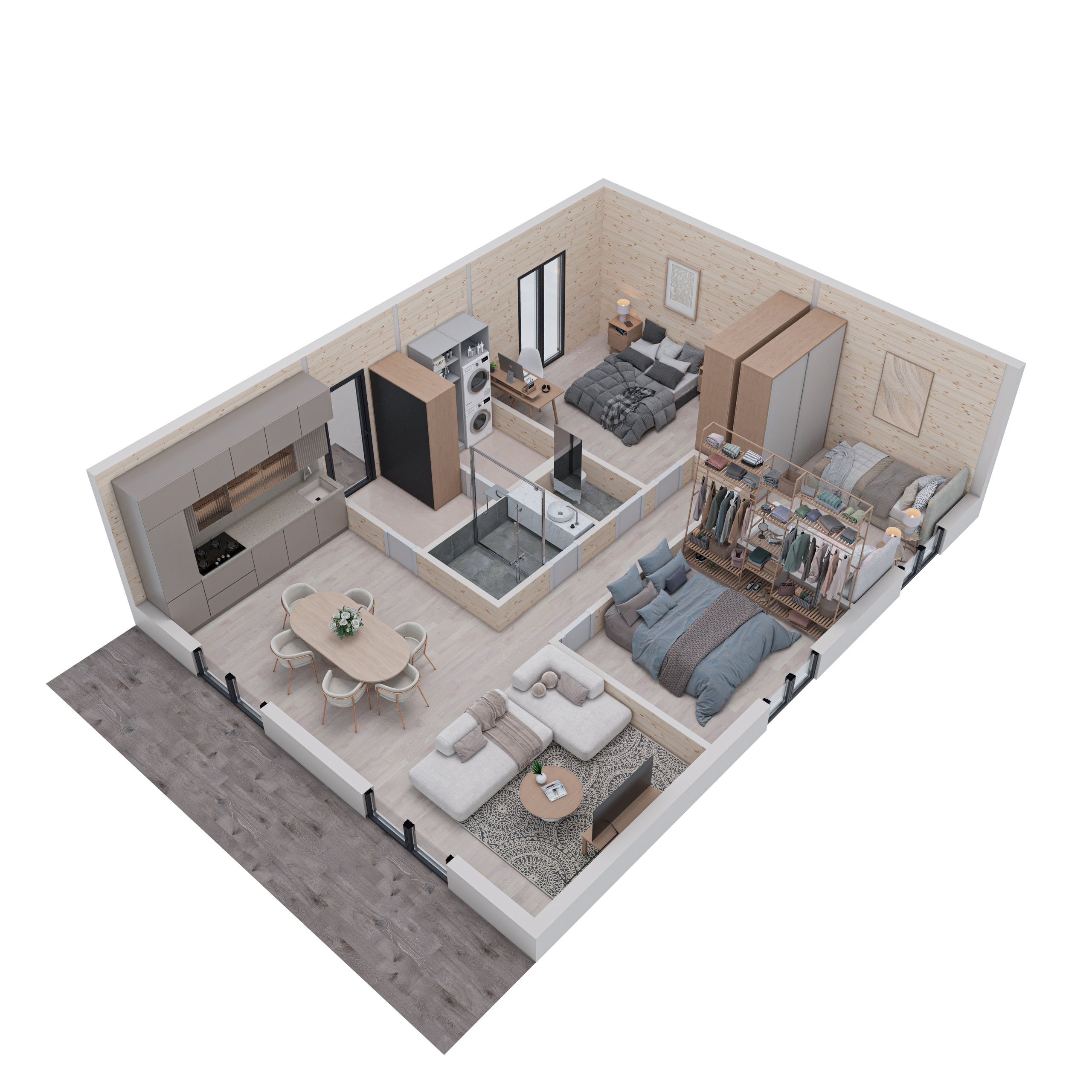 A1. 3D visualization of exteriors and interiors