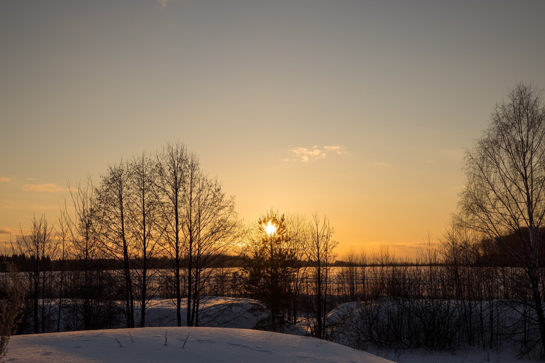 Закат в деревне Афанасьевское Шуйского района Ивановской области