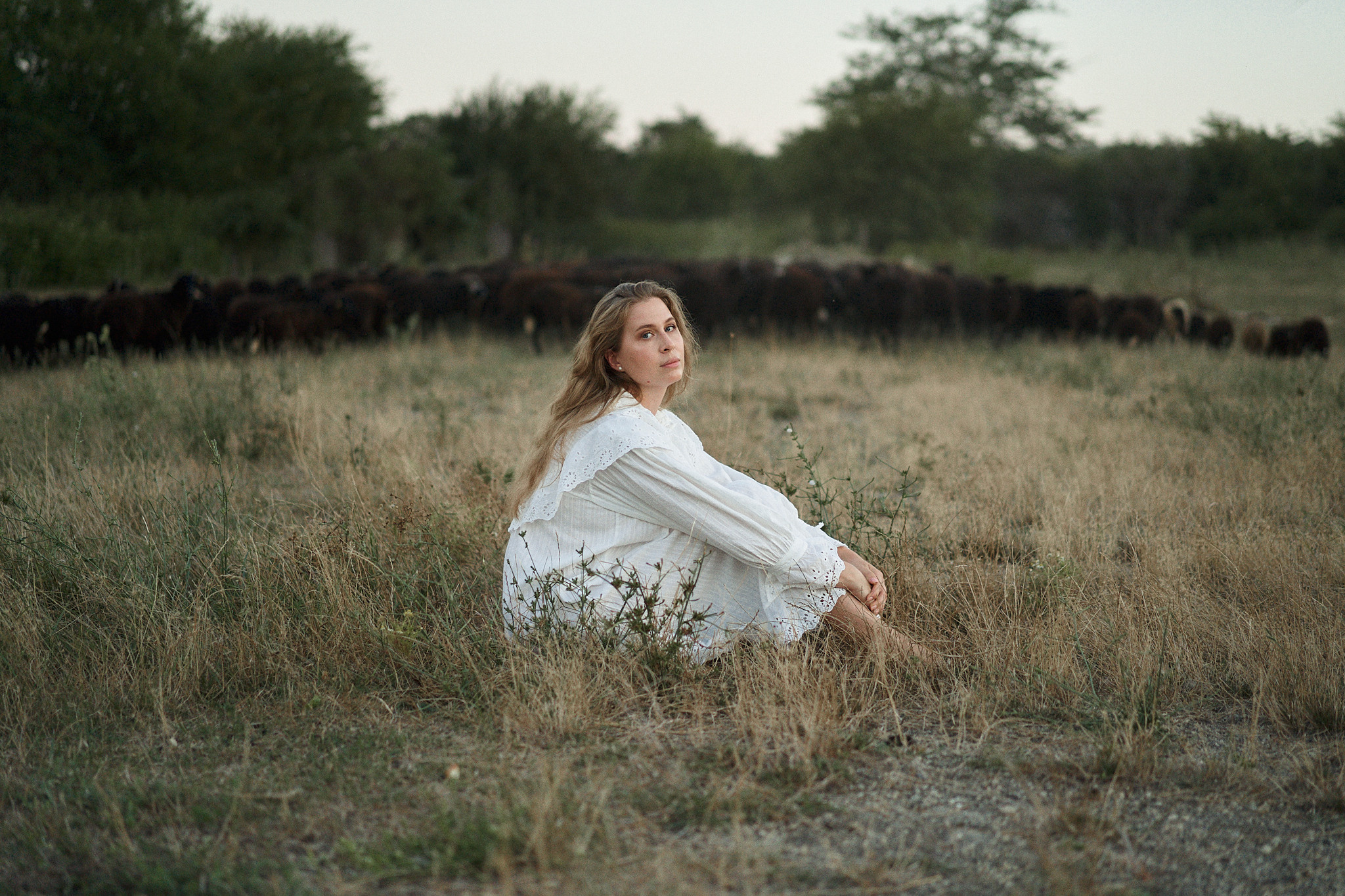Аня: закат на ферме. Фотограф в Анапе Надежда Соловьёва