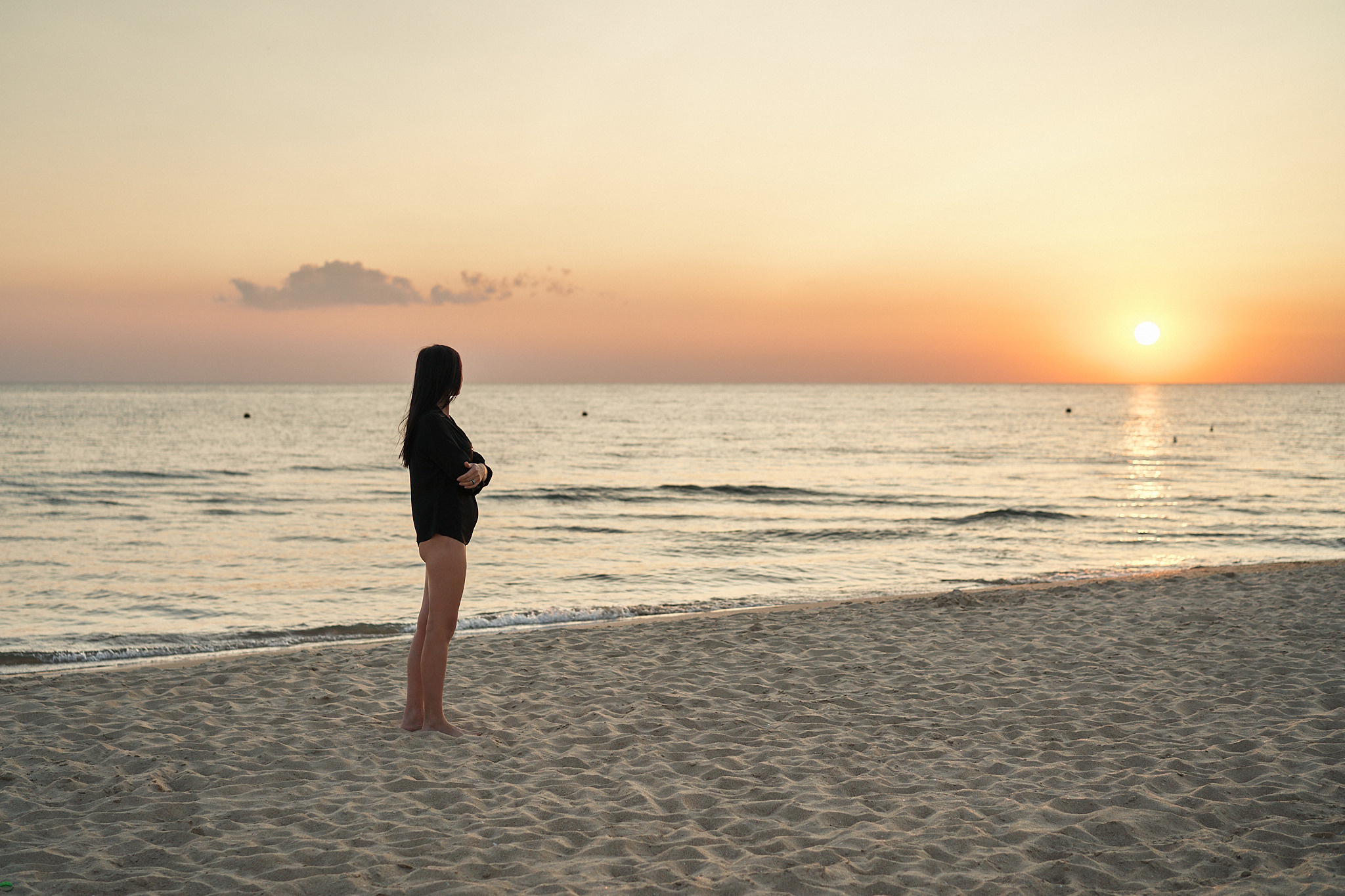 Таня: закат на берегу моря. Фотограф в Анапе Надежда Соловьёва
