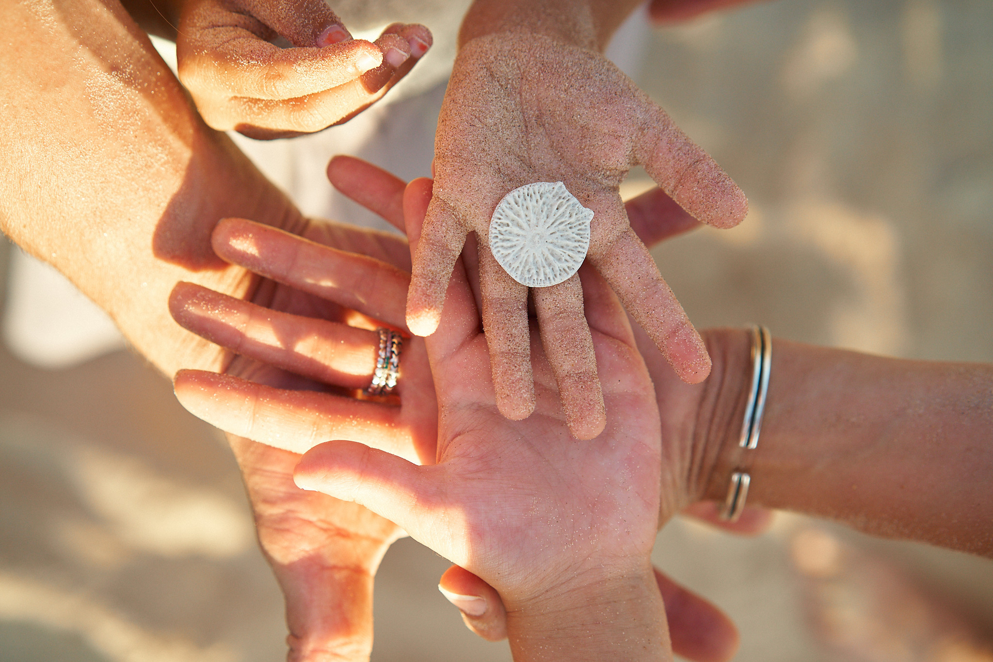 Саша, Алена с дочками: закат на пляже. Фотограф в Анапе Надежда Соловьёва