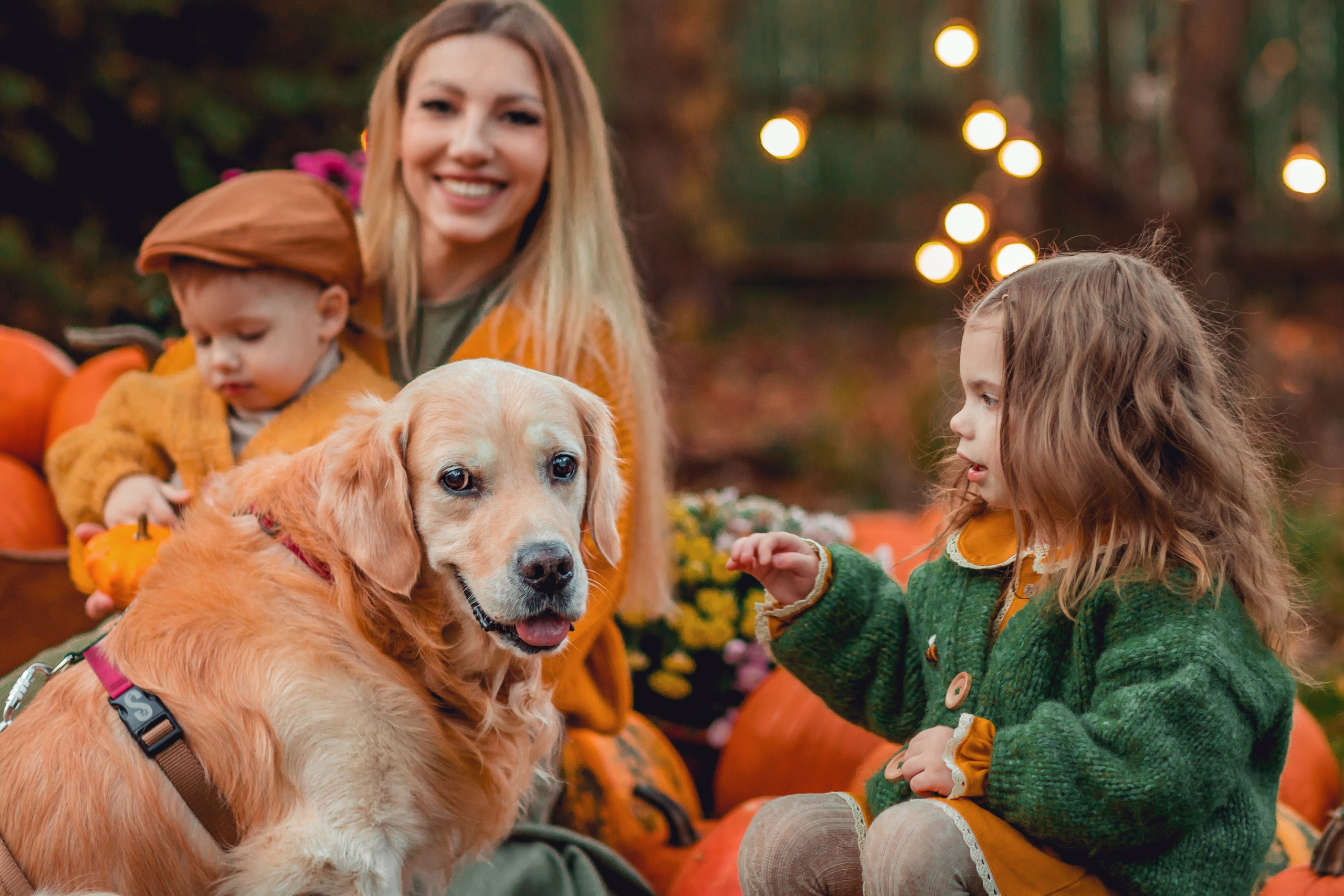 Евгения, Доминика и Дима. Семейный фотограф анималист Мария Крючкова