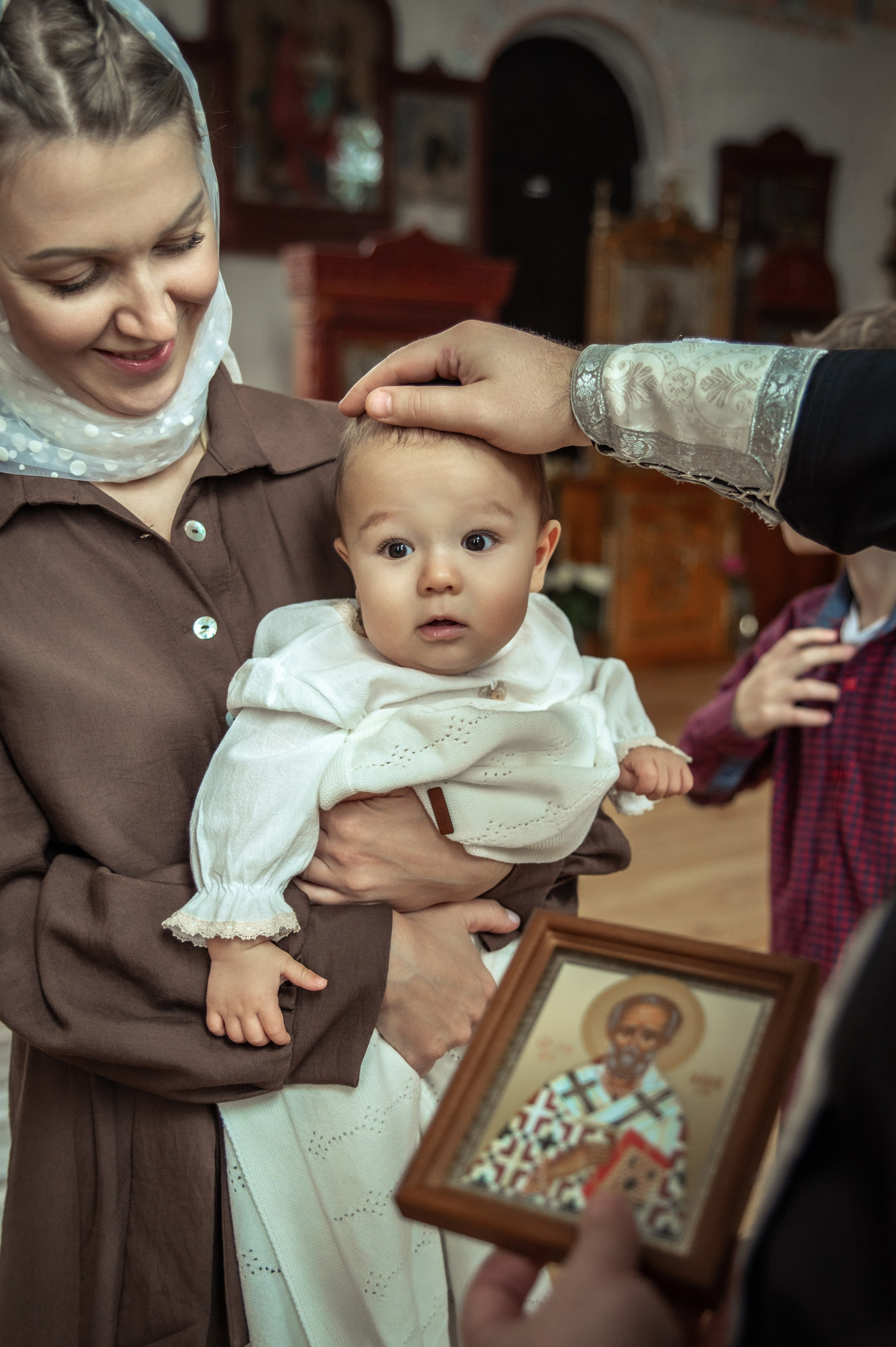 Таинство Крещения Геннадия, Храм Николая Чудотворца Краснослободск. Церковный, семейный и репортажный фотограф Волгоград, Волжский