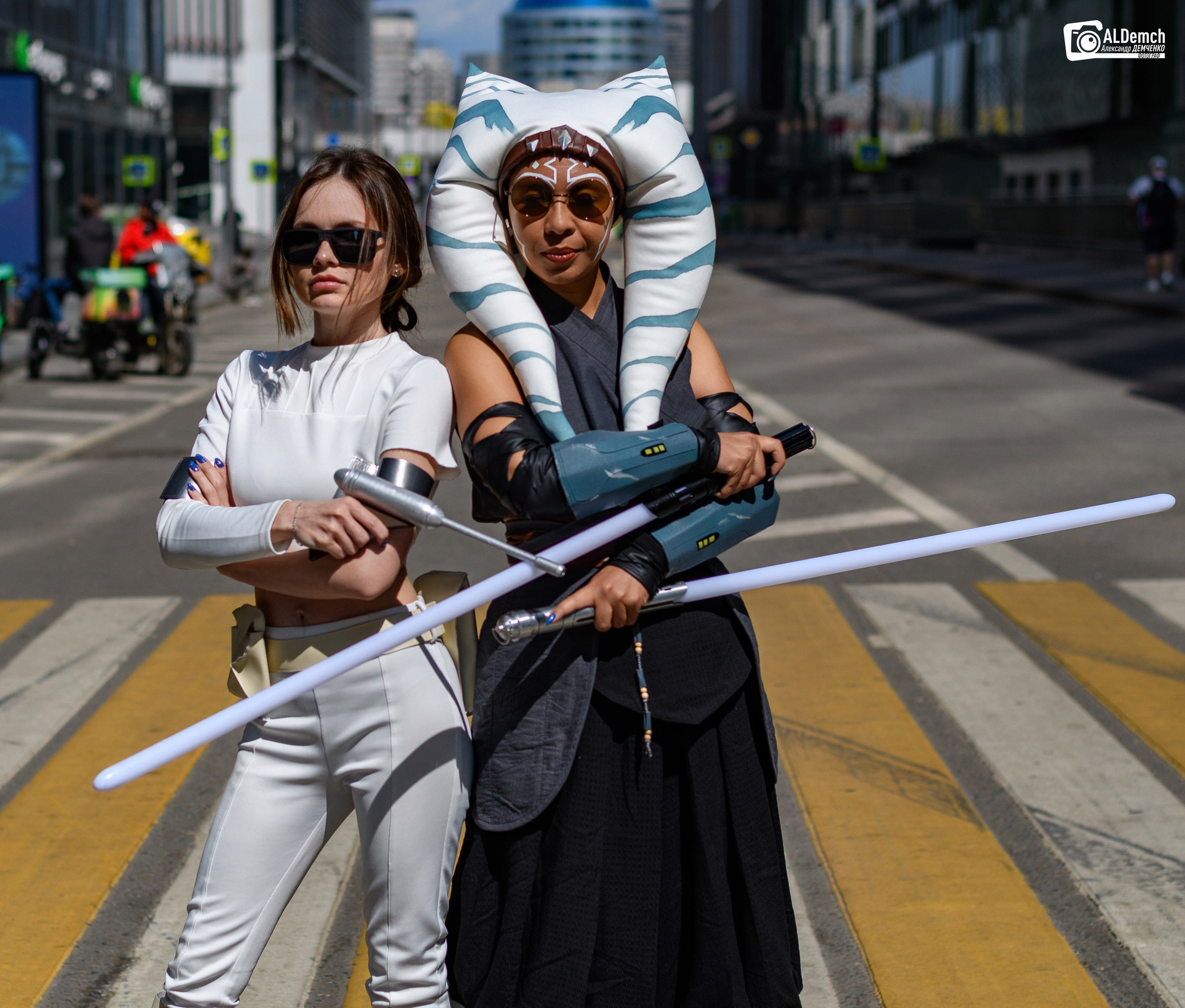 Асока Тано и Падме Амидала косплей фотосессия от фотографа в Москве. Персонажи из Звёздных войны (Star wars)