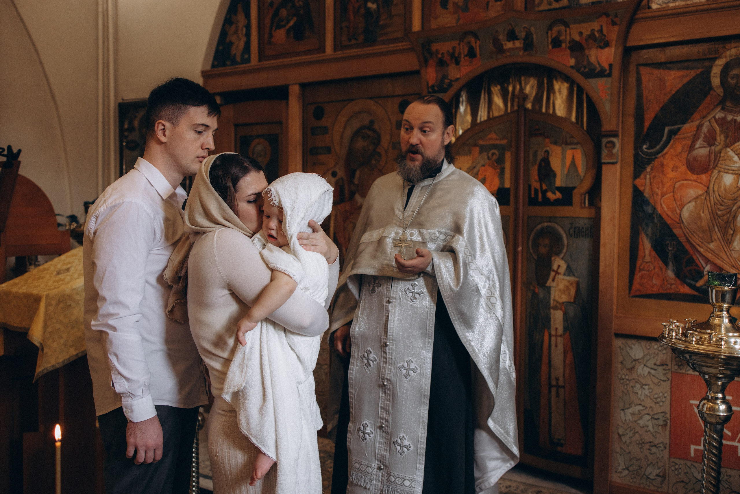 Крещение Надежды. Семейный фотограф Москва Наталия Осьмакова