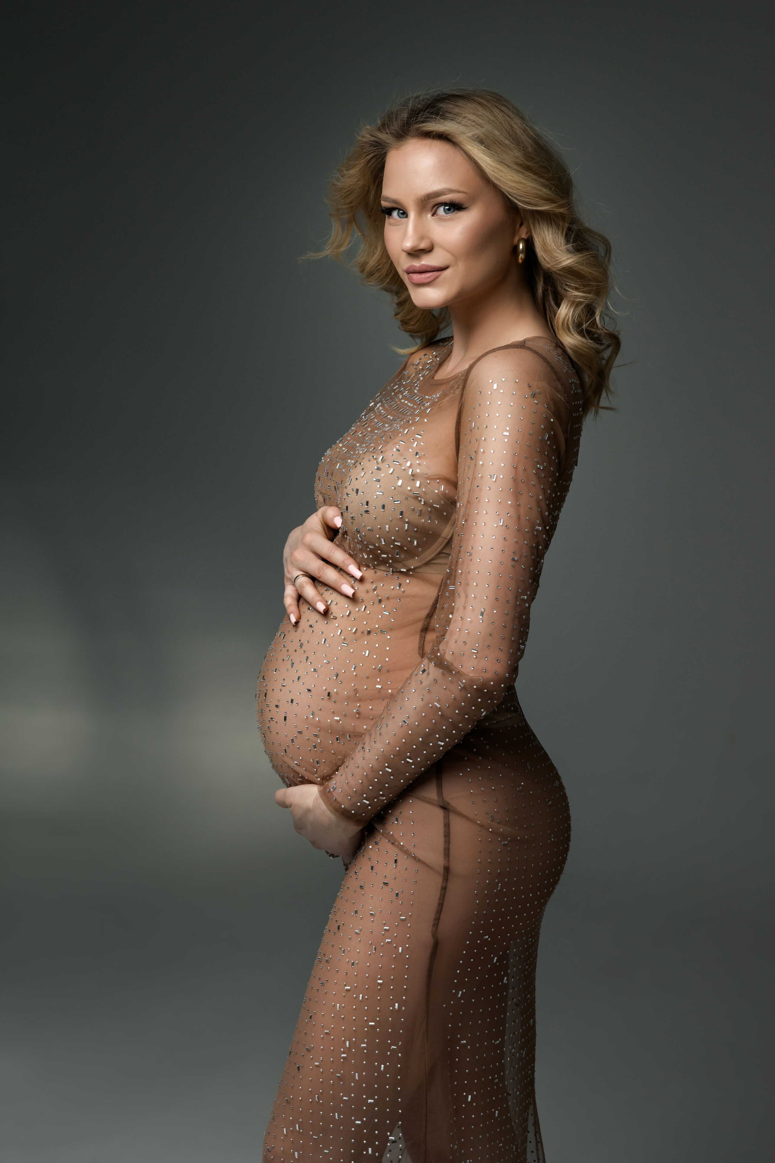 красивая мамочка беременная на фотосессии