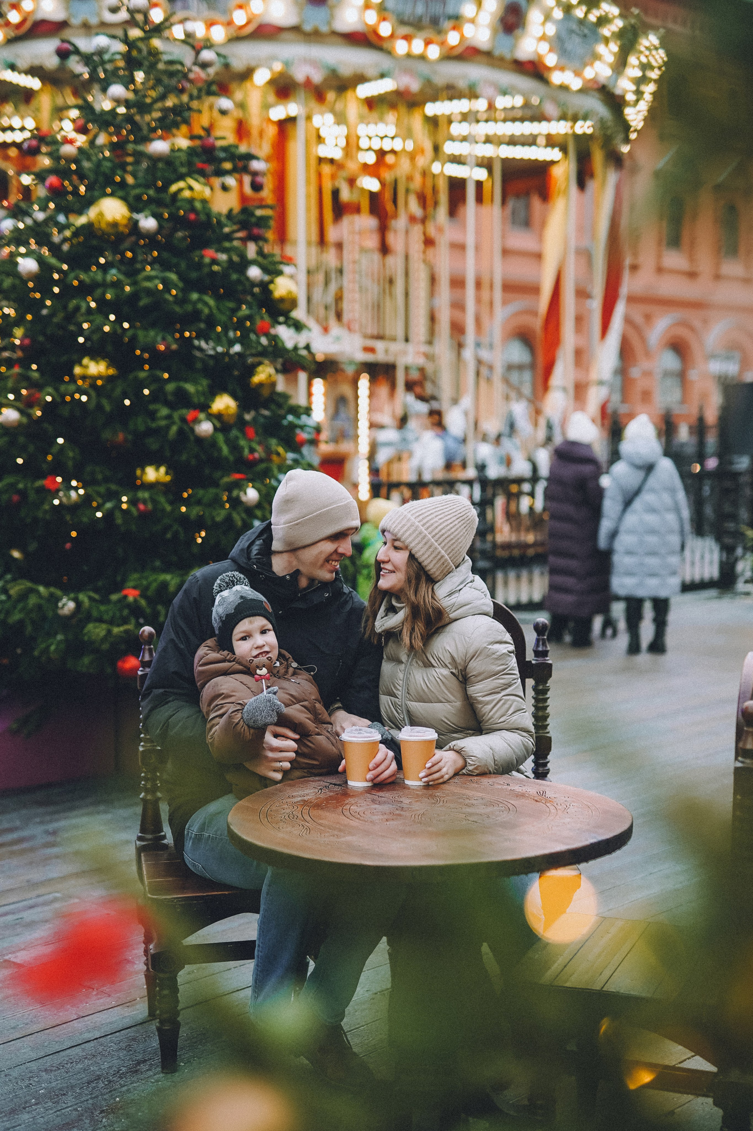 Прогулка по новогодней Москве для Юли, Жени и Вани. Фотограф Наталья Колганова