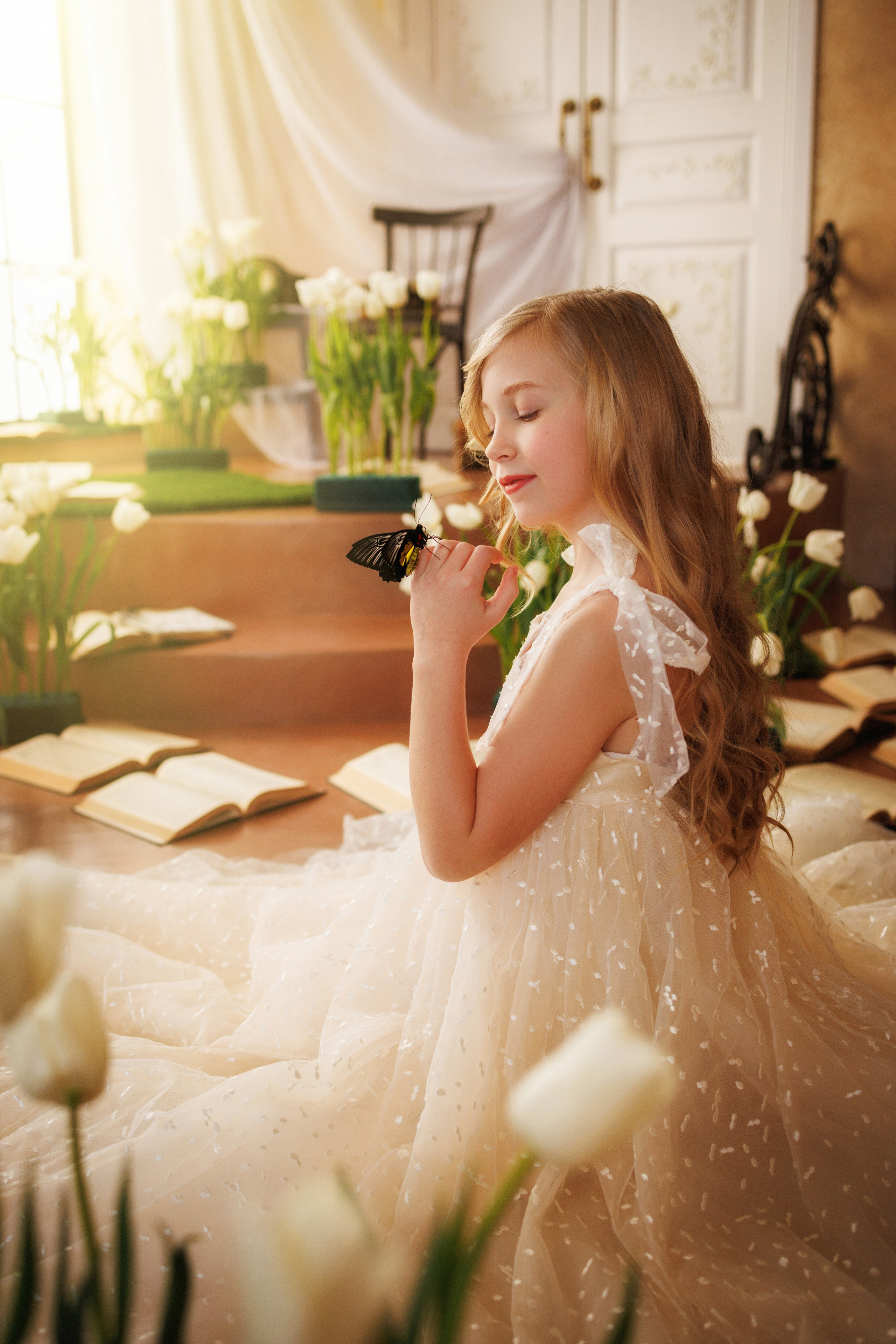 Фотосессия с живыми тропическими бабочками. Семейный и детский фотограф в Краснодаре Анна Трашкова