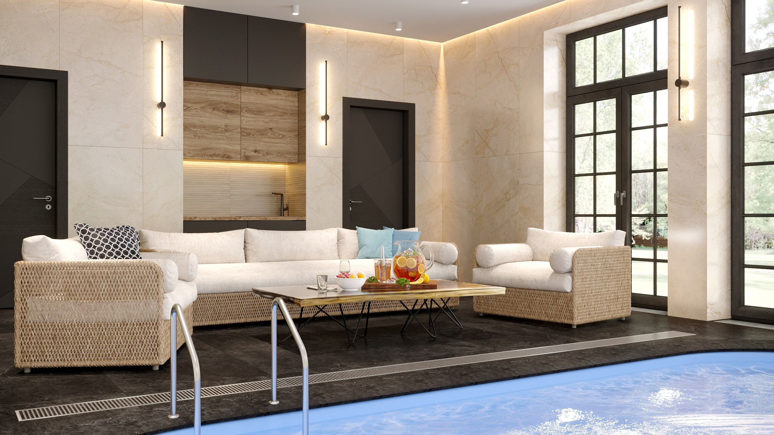 Бассейн. Intoo.ru — Дизайн интерьера в Москве. Частный дизайнер Роман Королев