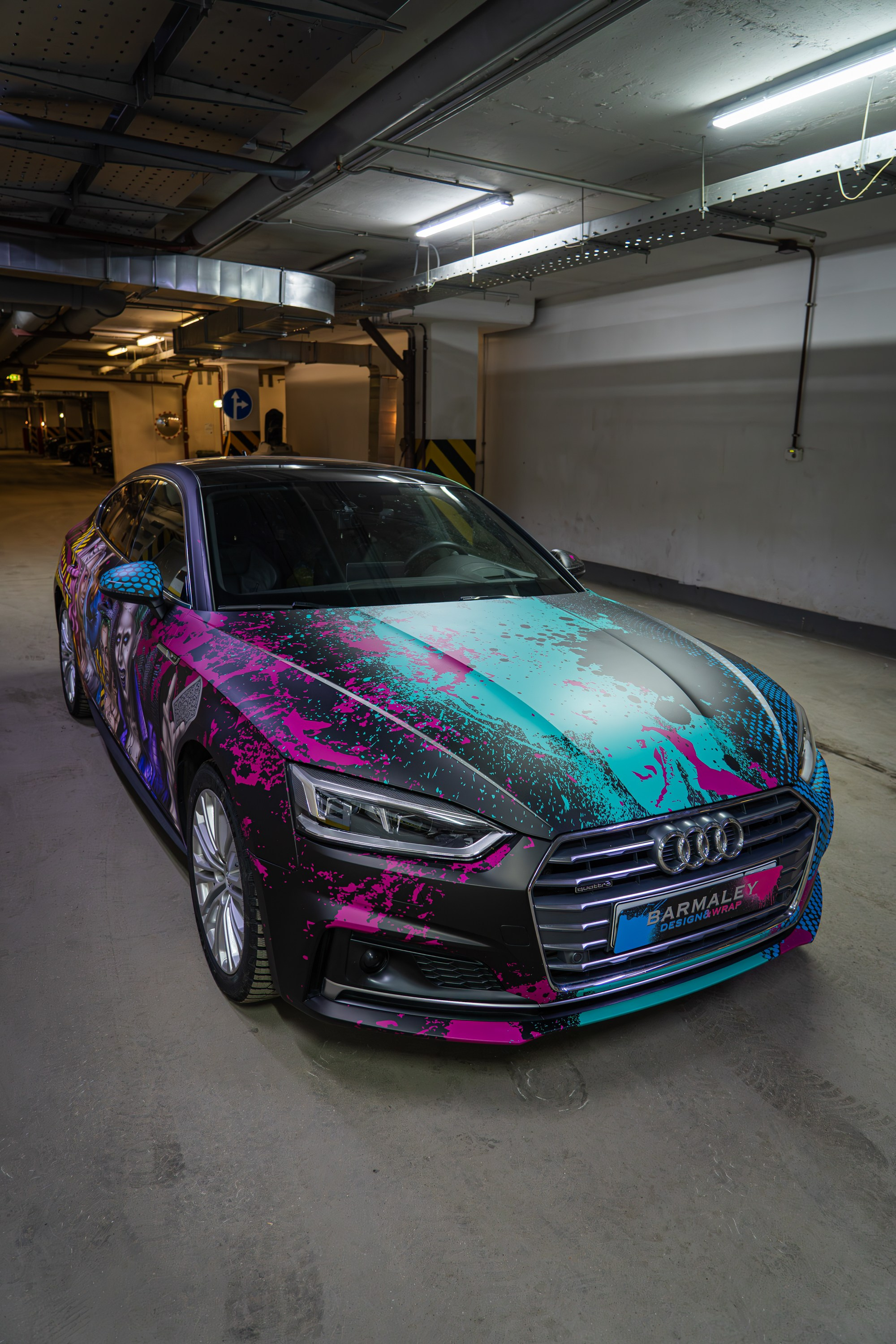 Винилография на Audi A5. Студия дизайна и оклейки авто Barmaley Design