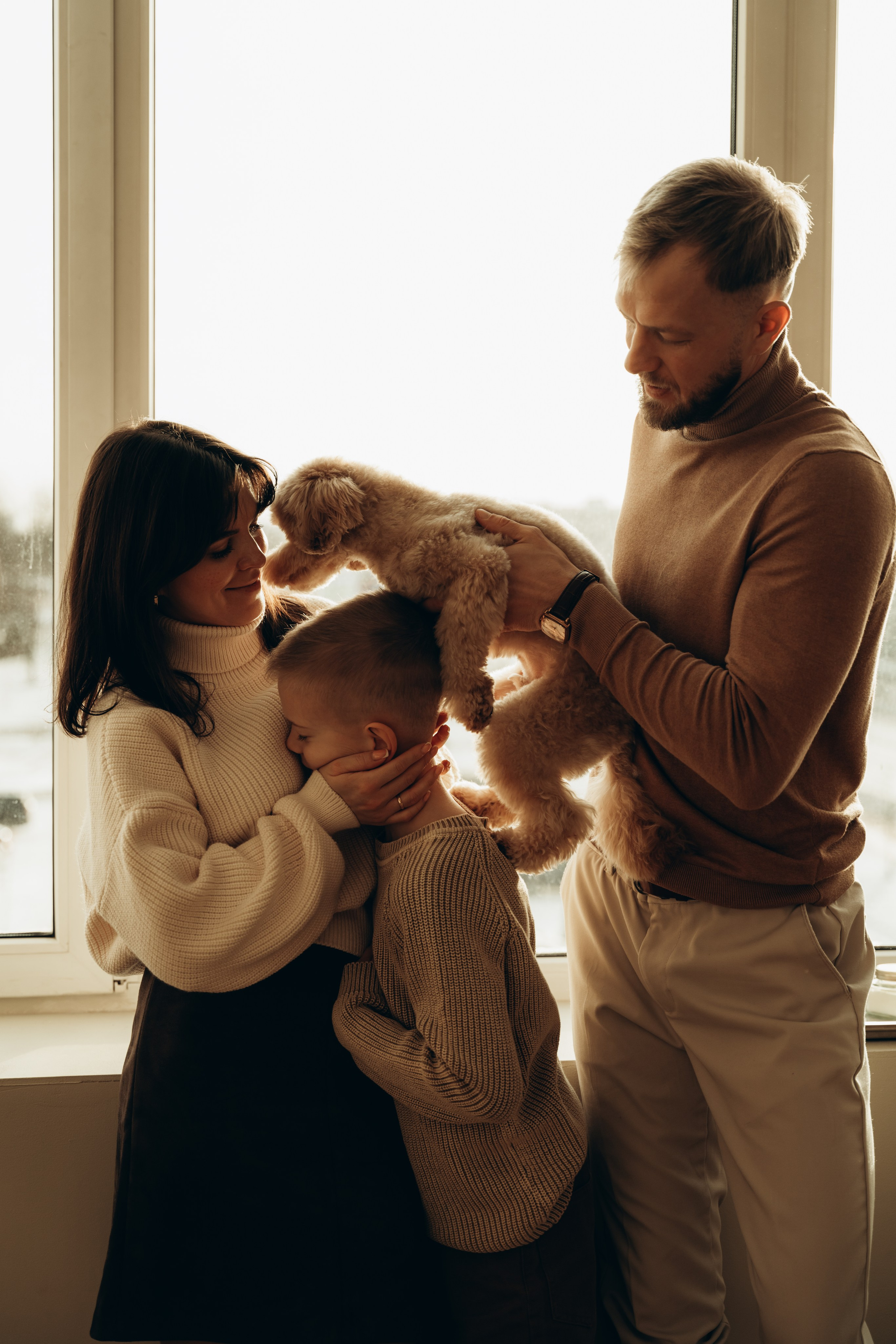 Анна, Евгений, Марк и Тоффи. Фотограф Мария Миллс | Минск