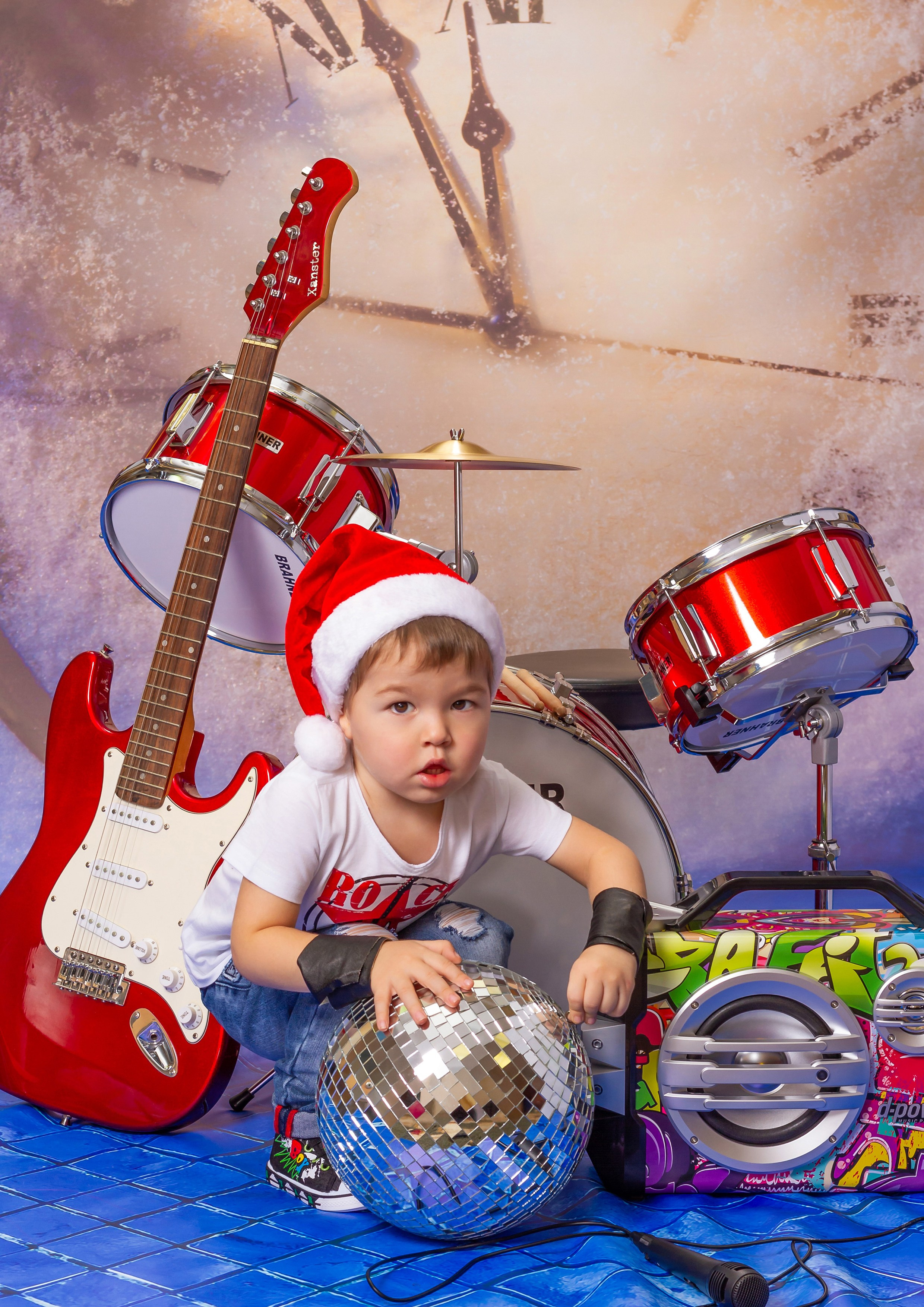 Фотосессия «Новогодняя Рок-Звезда» 2019 год. Фотограф в детский сад Елена Колчева Новокузнецк