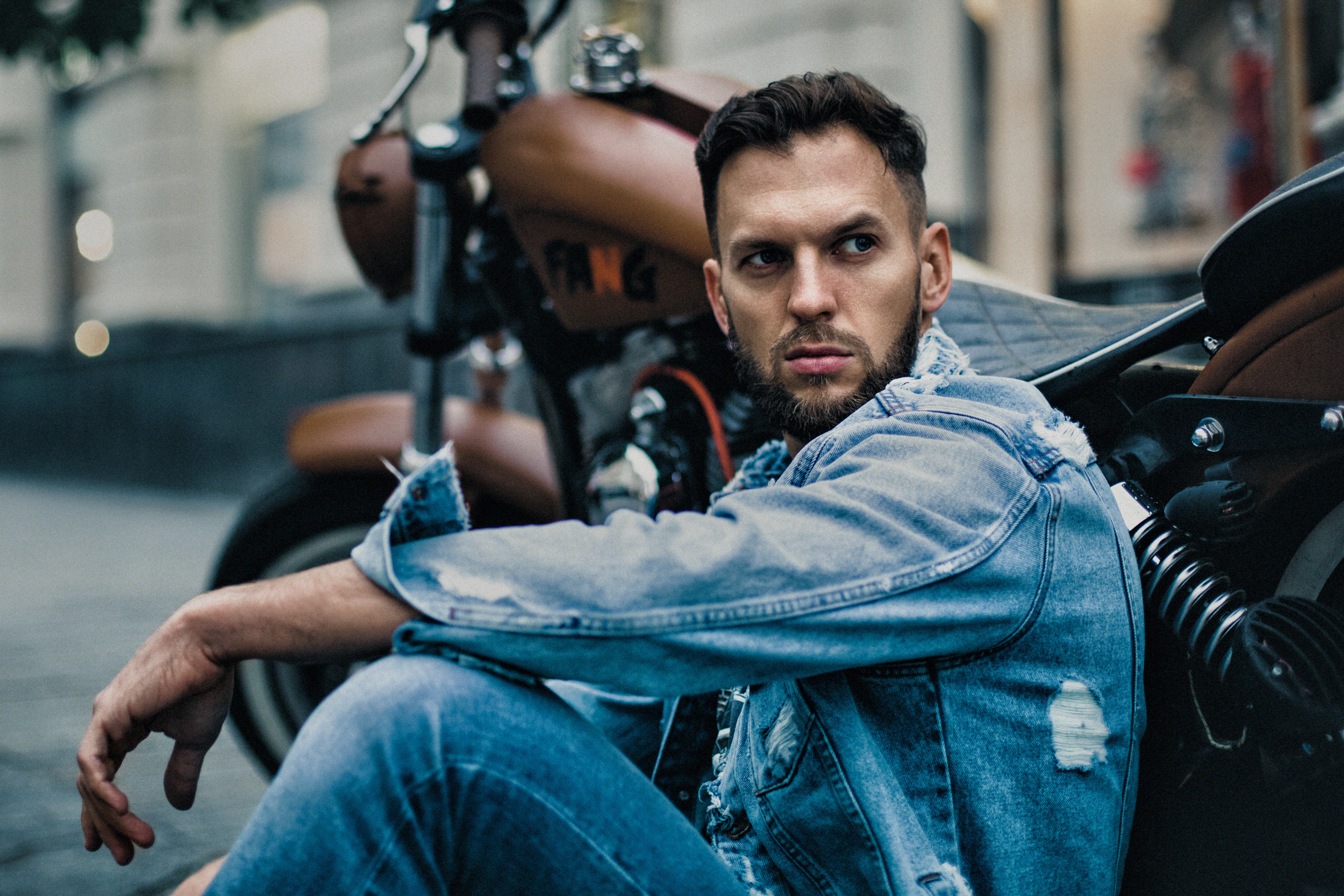 Мужская фотосессия с мотоциклом, фотограф Ксения Шекк. Свадебный и семейный фотограф Ксения Шекк Екатеринбург