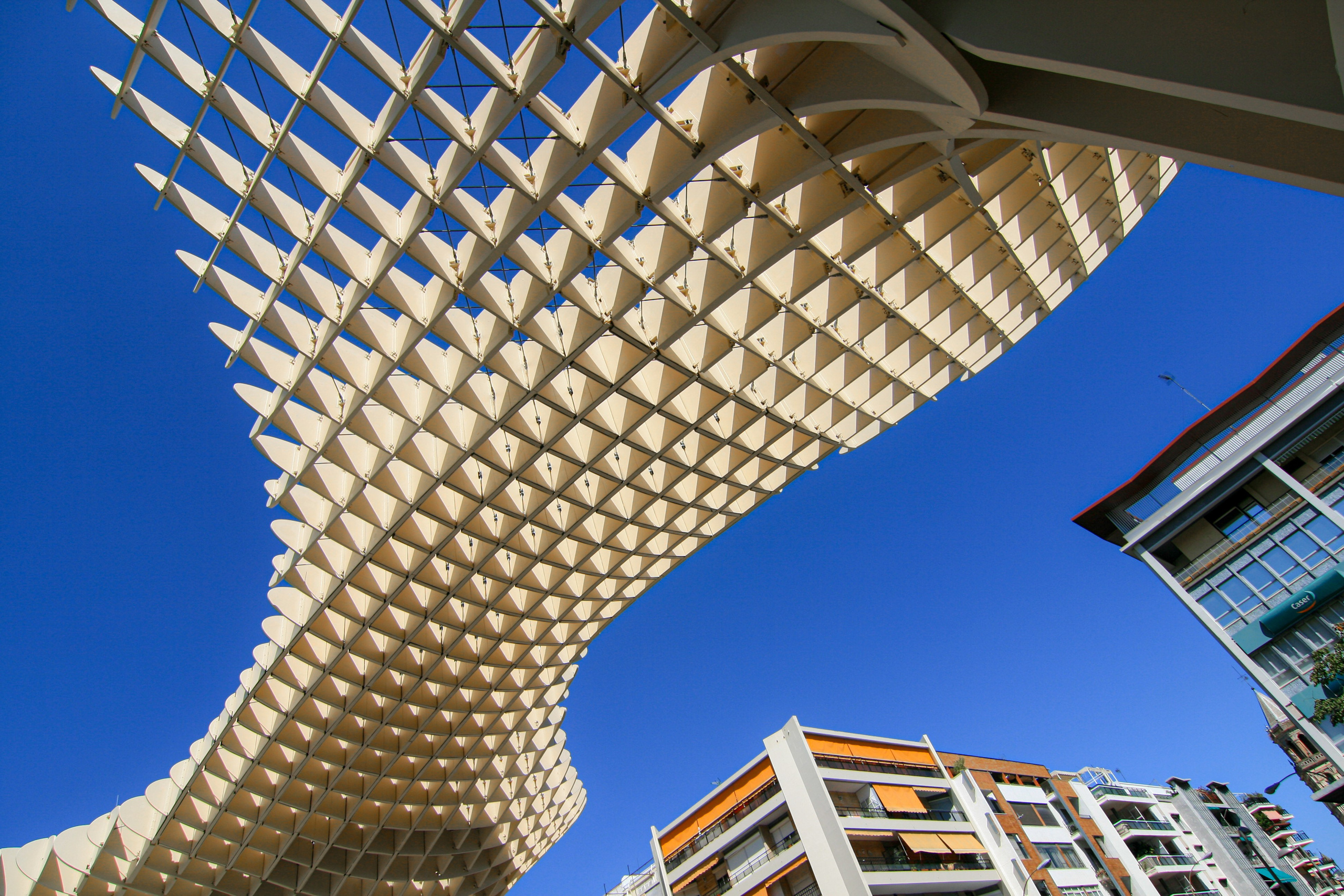 Metropol Parasol, also known as "Las Setas de Sevilla" (The Mushrooms of Seville), located in Seville, Spain.