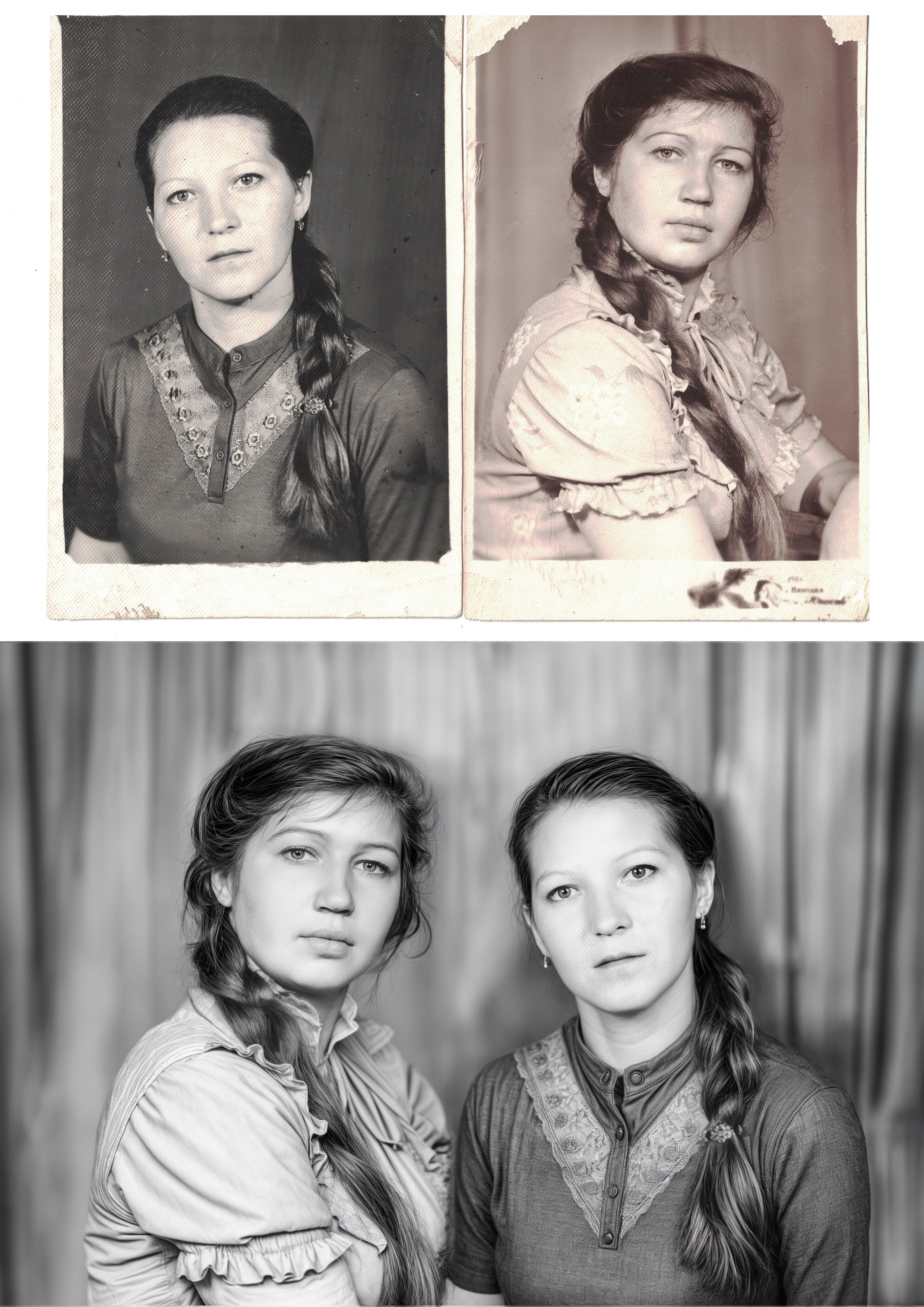 Реставрация старых фотографий. Фотограф фотосалон SO! photo&video город Находка Приморский край