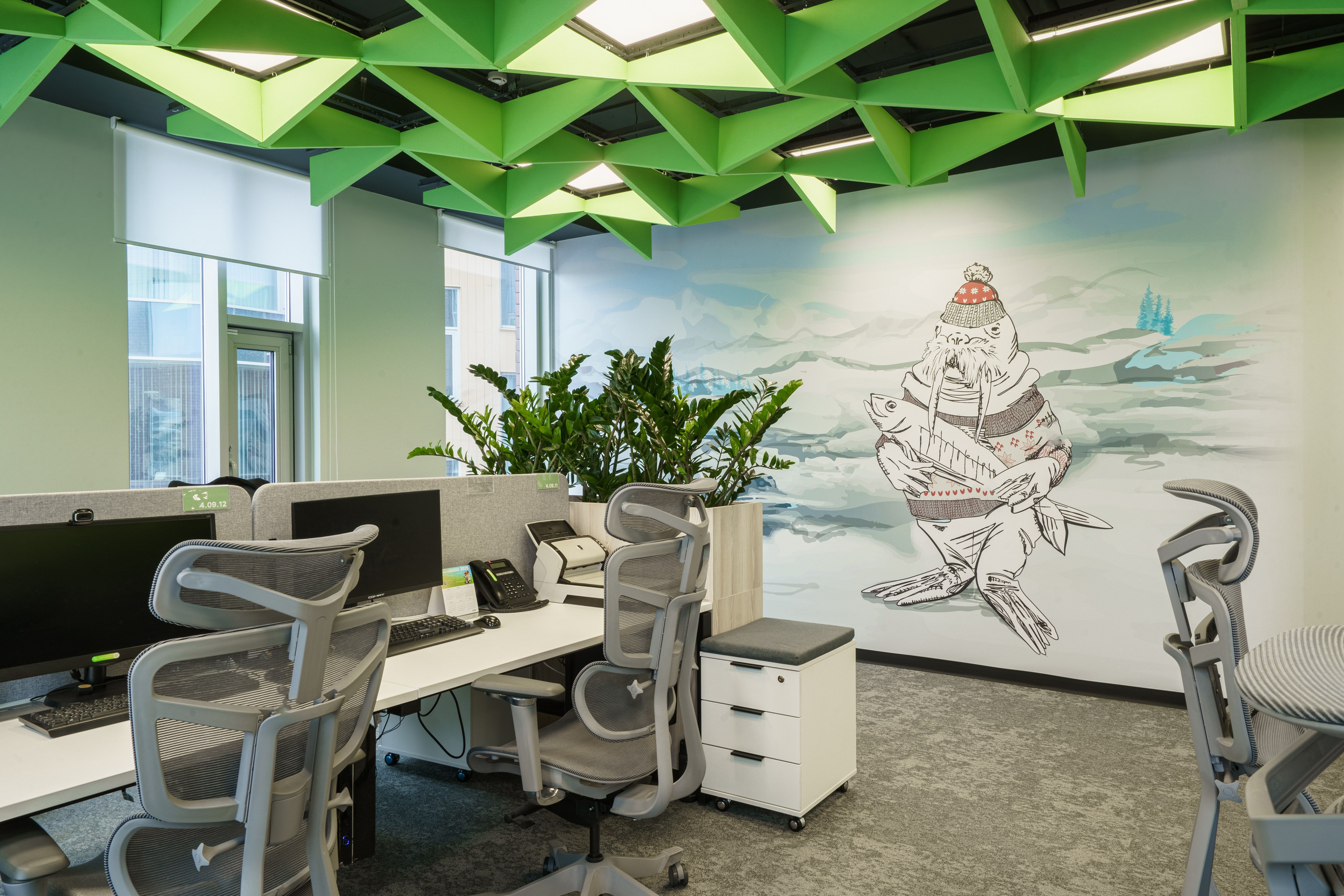 Интерьерная фотосъемка офиса Сбербанка, профессиональный фотограф в Архангельске