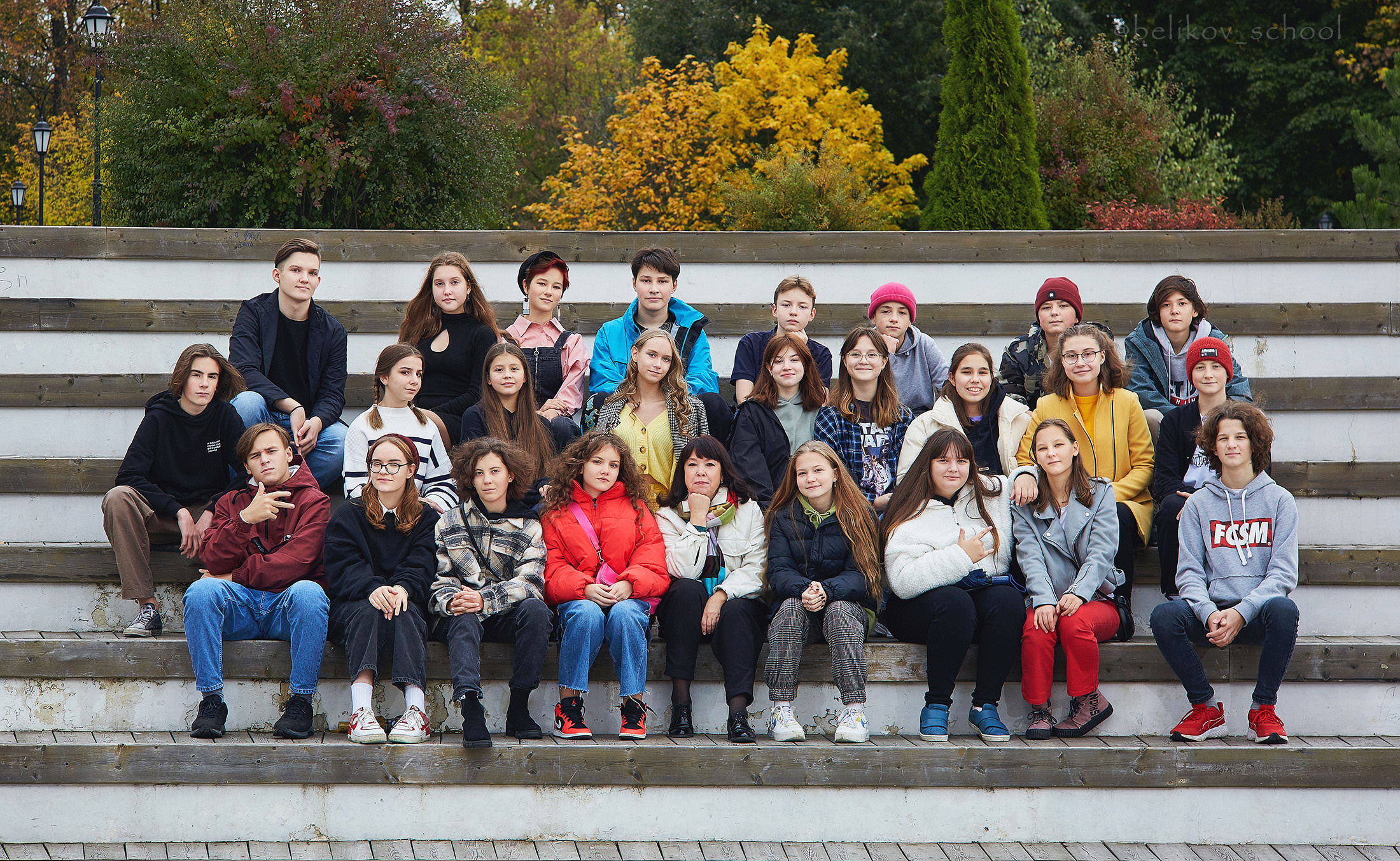 Общая фотография класса. Школьный фотограф Сергей Беликов