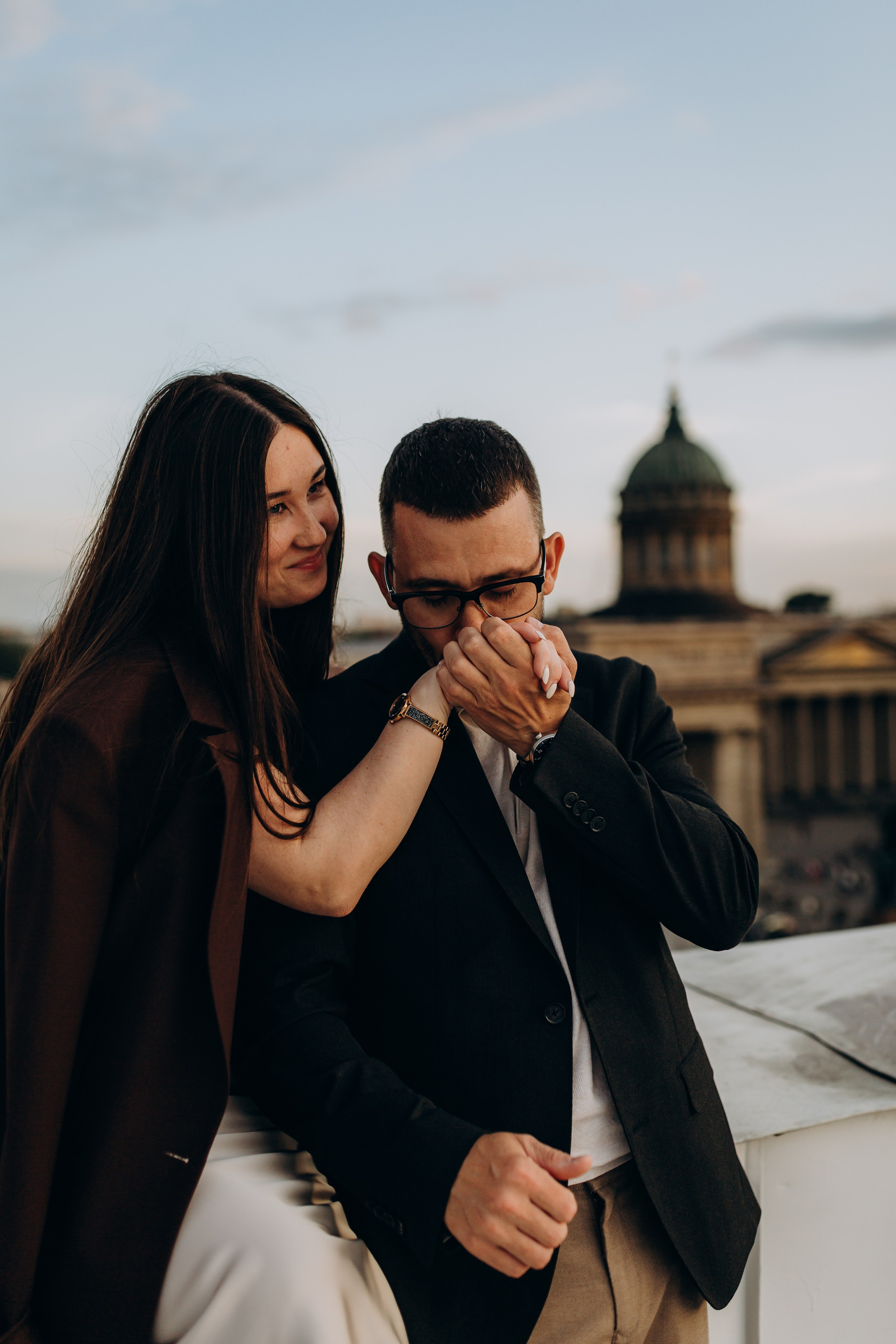 LoveStory на крышах Питера. Фотограф Санкт-Петербург Князева Елизавета