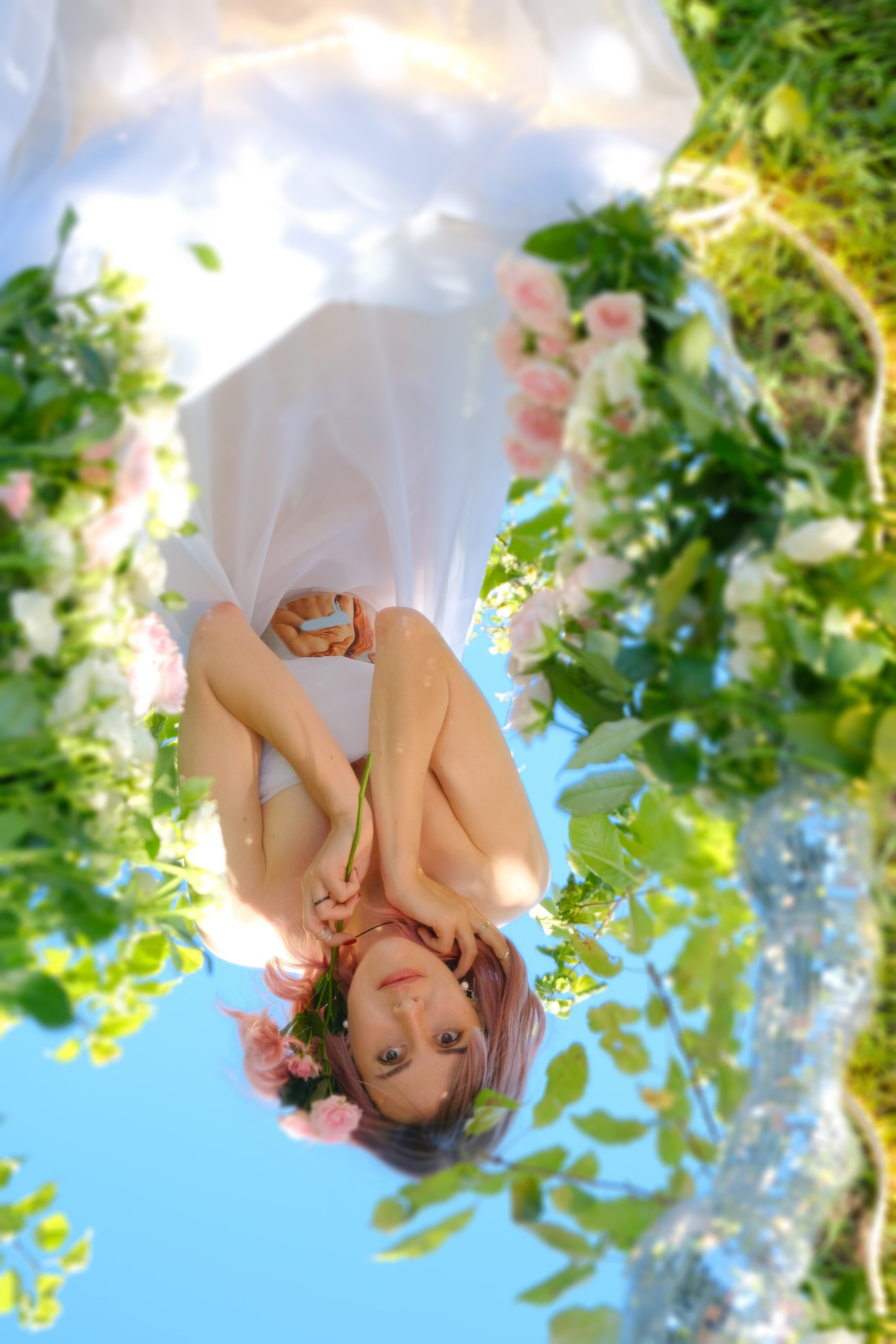 Яркая волшебная фотосессия в зеркале, Съемка в Москве летом