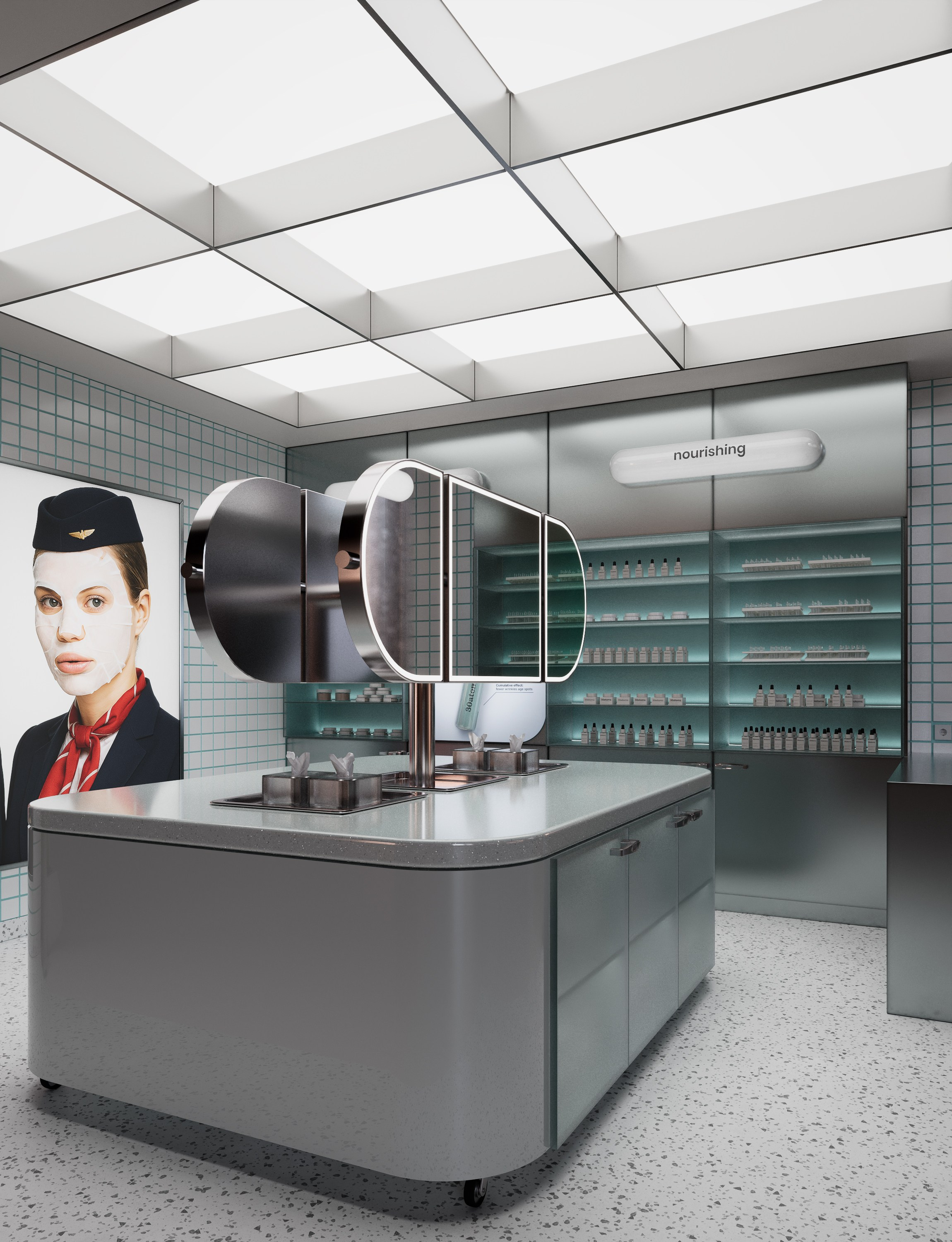 Дизайн-проект pop-up store 30atoms. KSYUSCHENKA — дизайн интерьеров в Москве, Петербурге и по всему миру