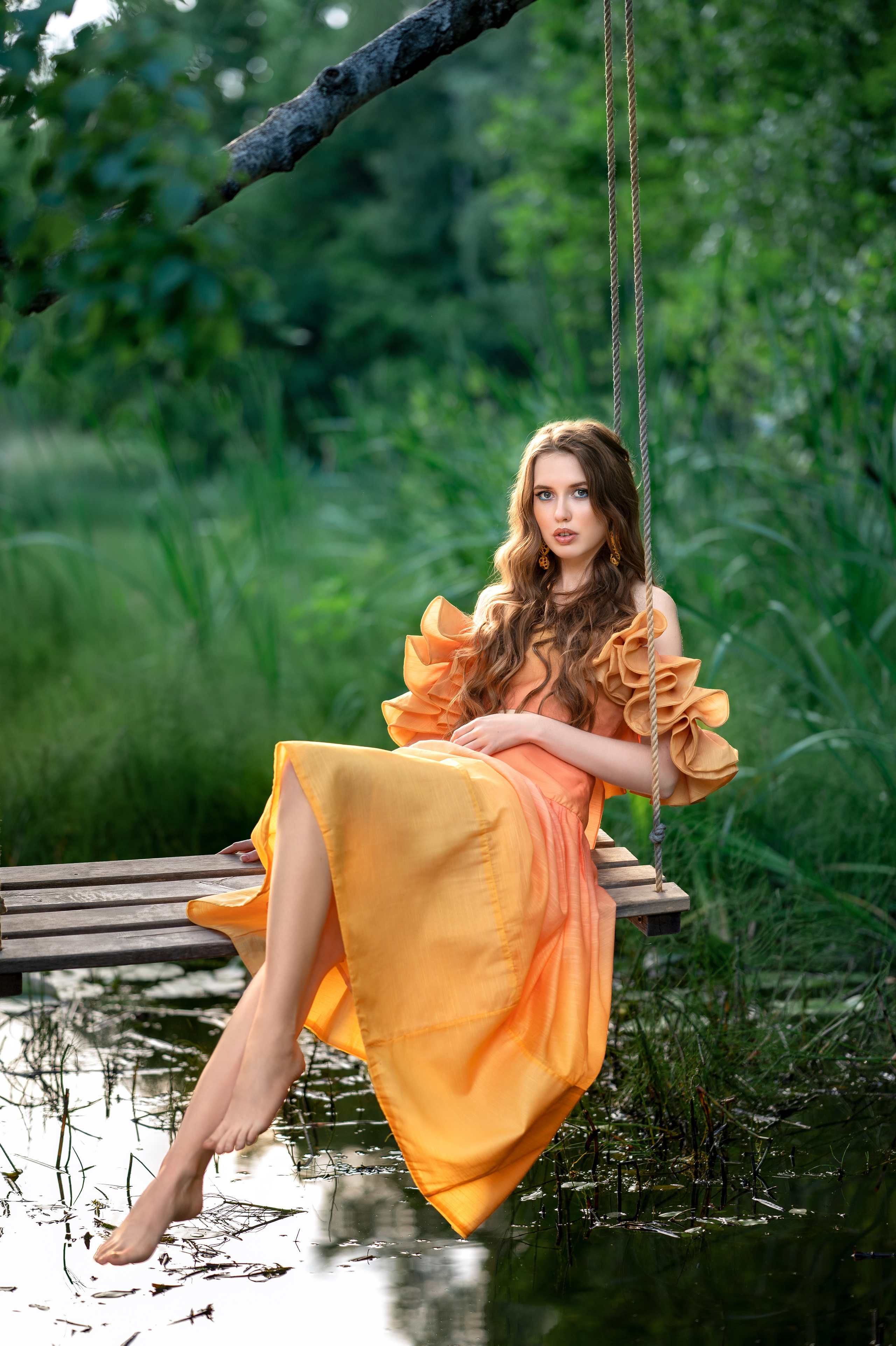 Фотосессия в лодке с подсолнухами. Фотограф Елена Сасс Москва