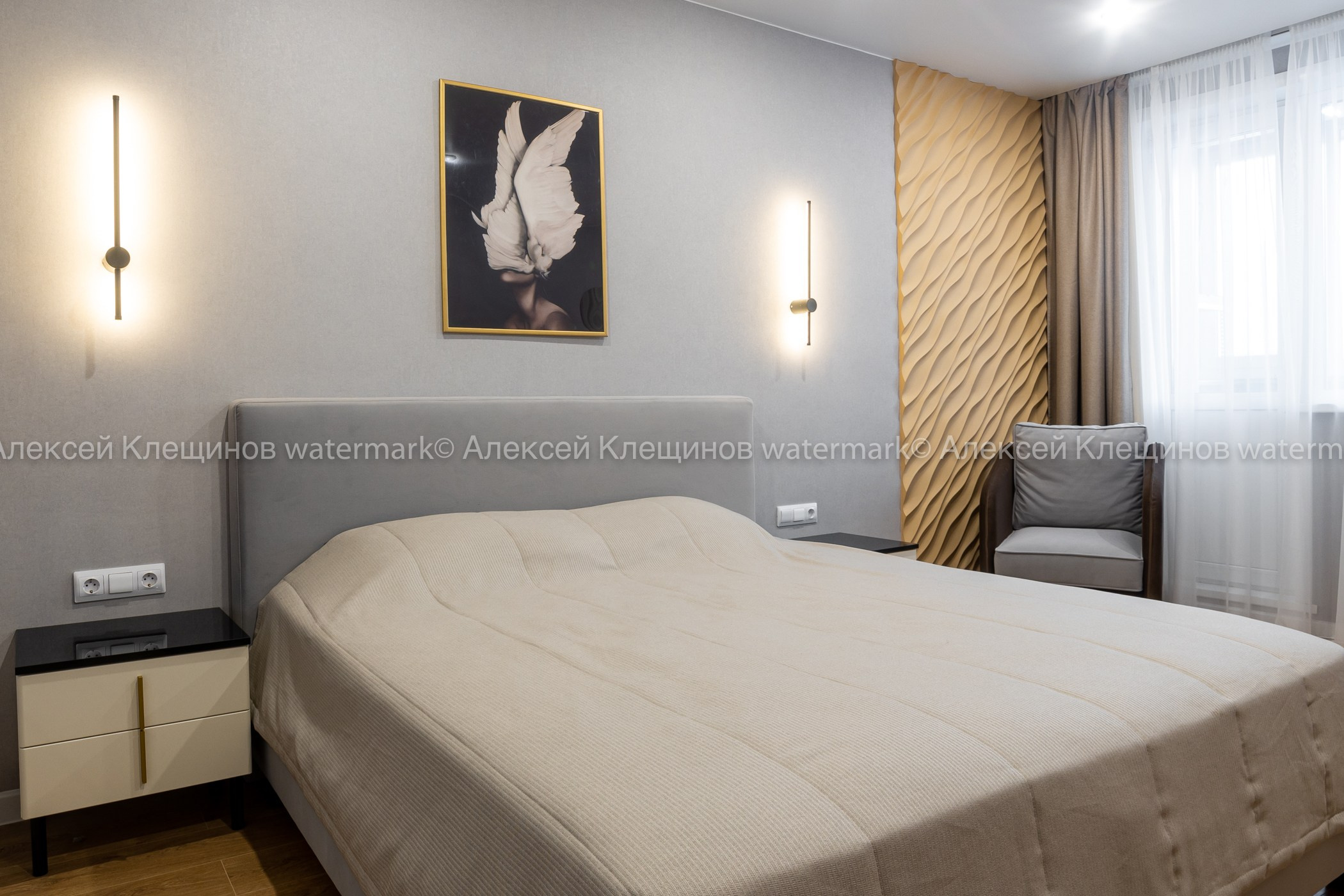 Квартира 100 м² «Нескучный серый и розовый фламинго». Батракова Наталья дизайнер интерьеров Санкт-Петербург Москва Архангель