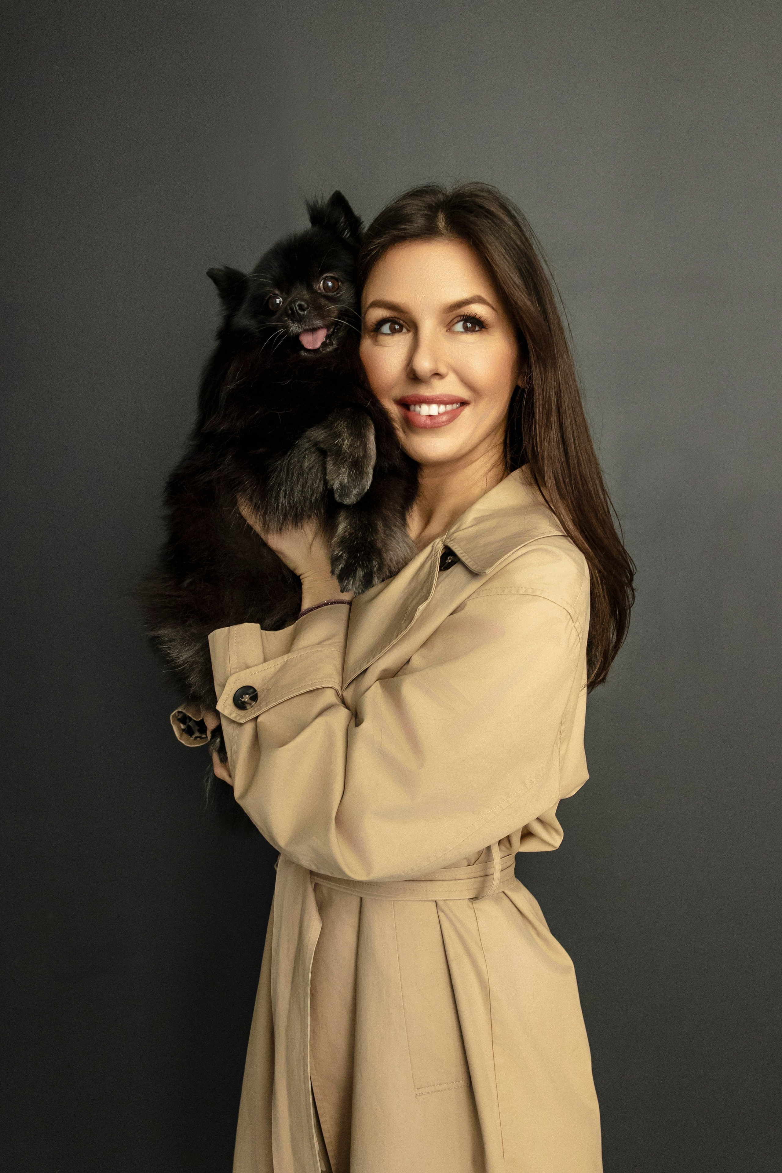 Съемка в студии с собакой. Анастасия Белаш