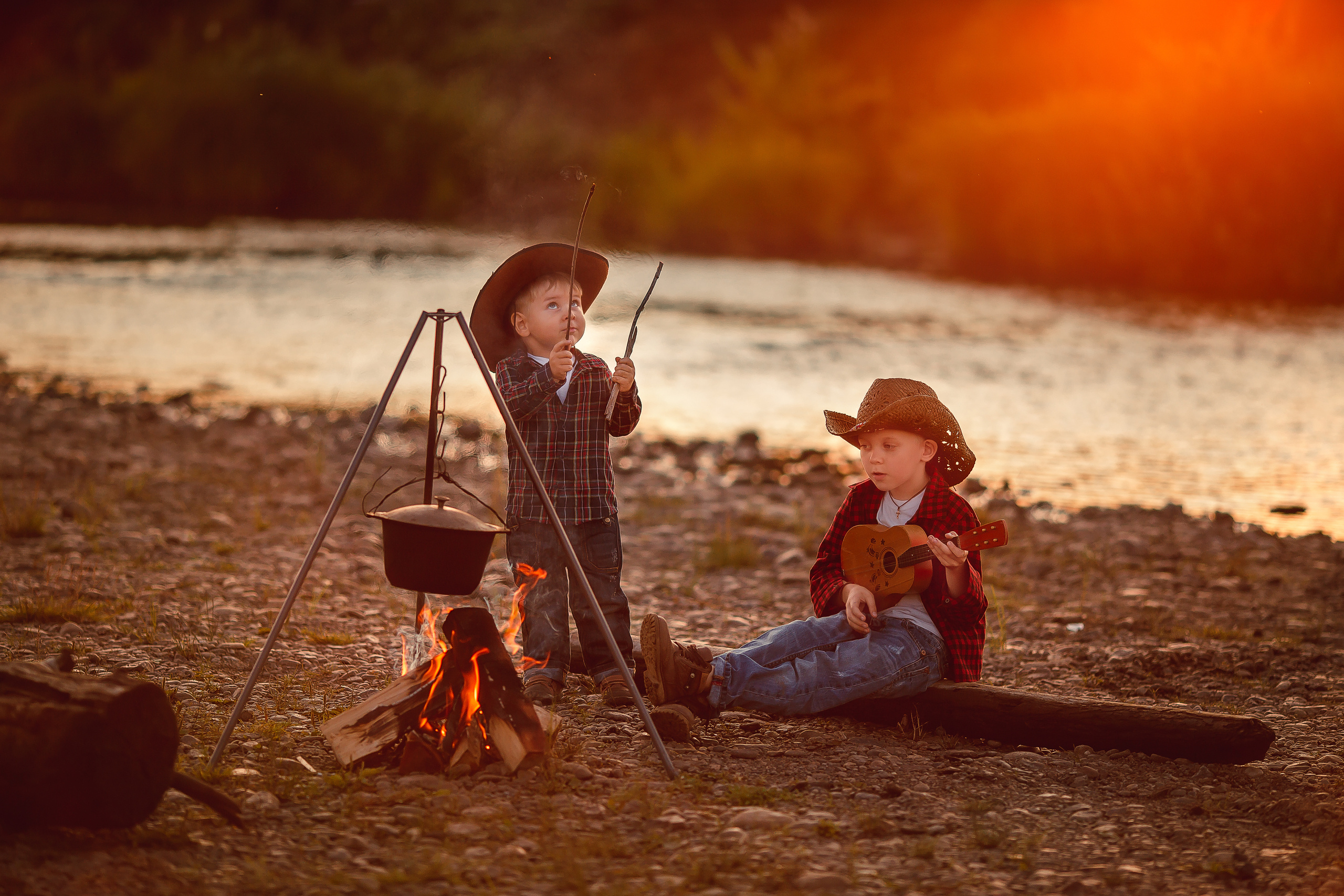 Маленькие ковбои. Детский и семейный фотограф в Красноярске Елена Коровкина
