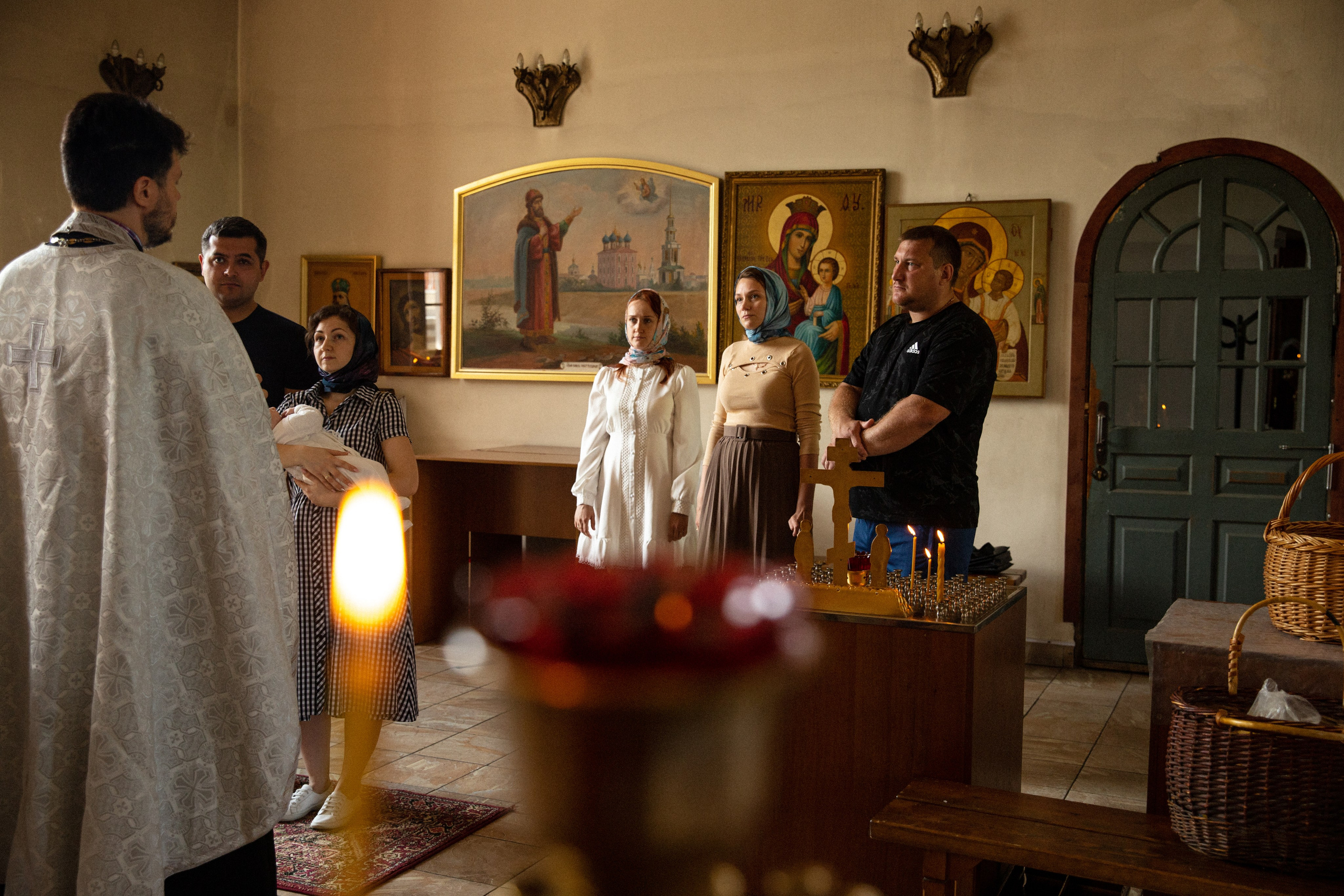 Крещение Марии. Фотограф на крещение в Рязани. Семейный фотограф