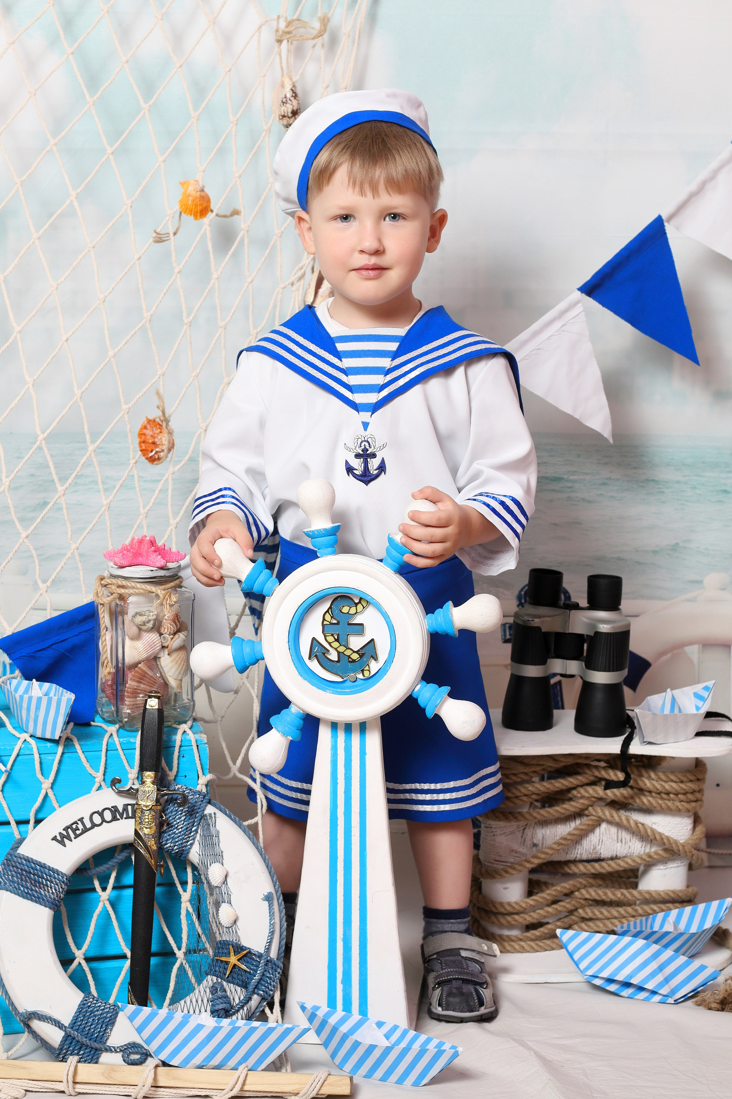 Морячка и моряк. Детская выездная фотостудия