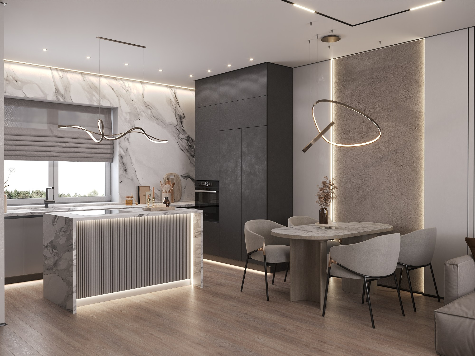 Пос. Южные ключи 119 м². БК студия дизайна интерьера