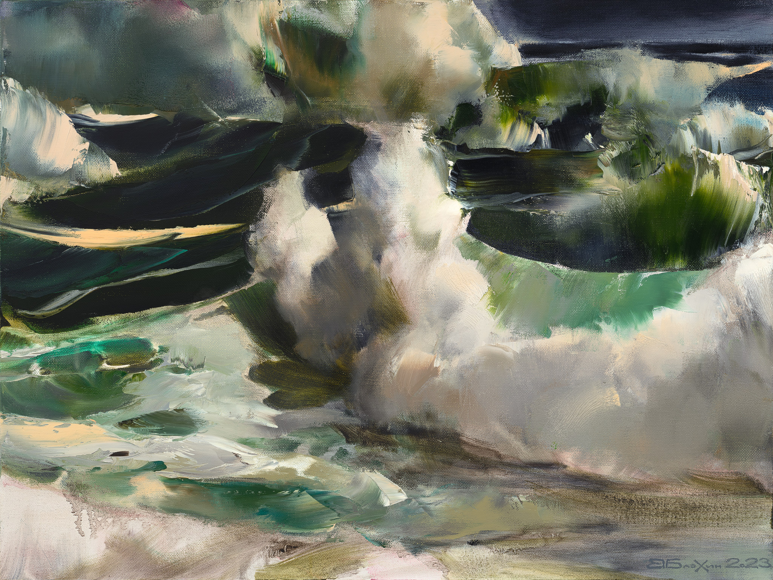 «Чёрное море» - художник Валерий Блохин (холст, масло, 60x80, 2023)