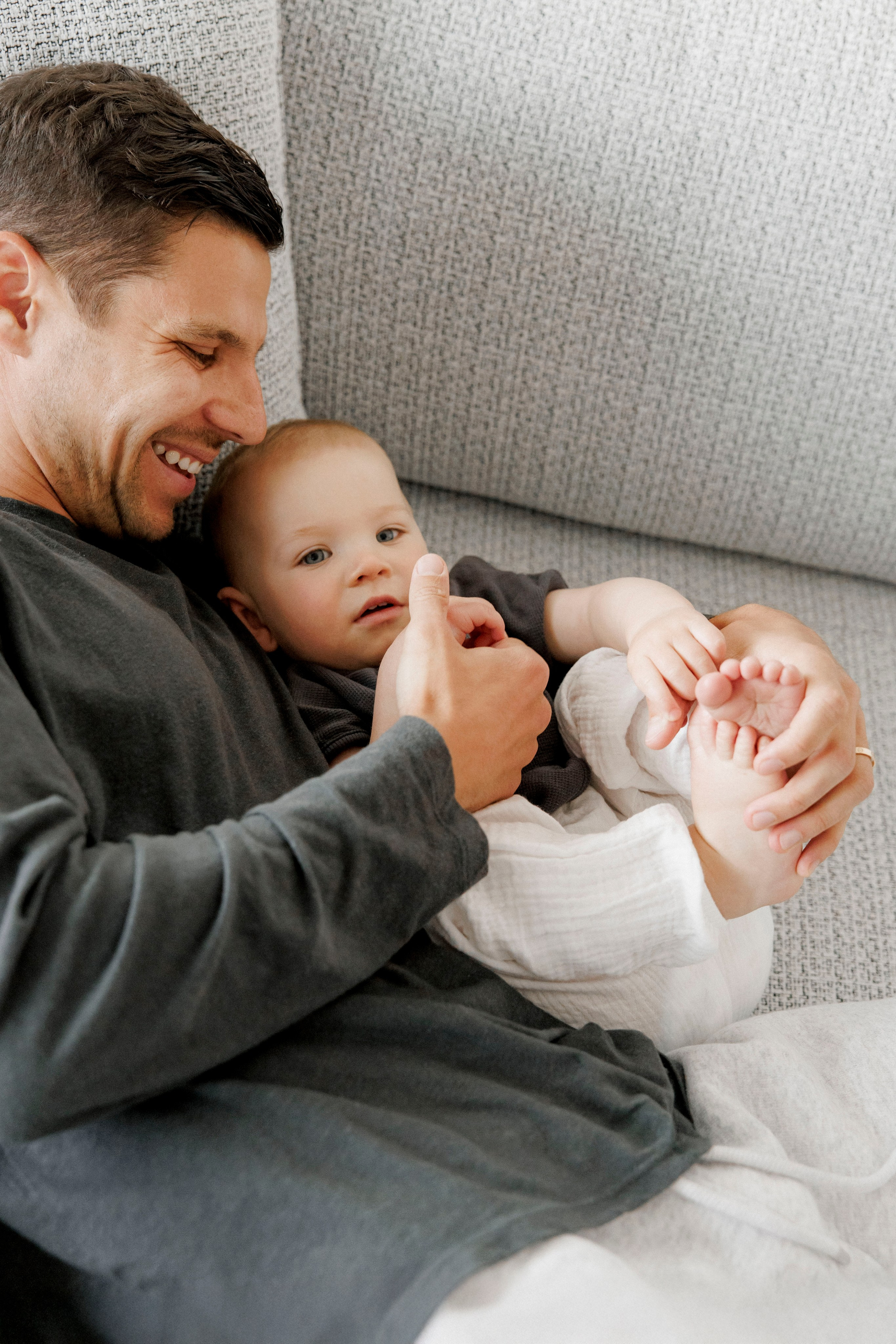 One year old at home. Wedding and family photographer