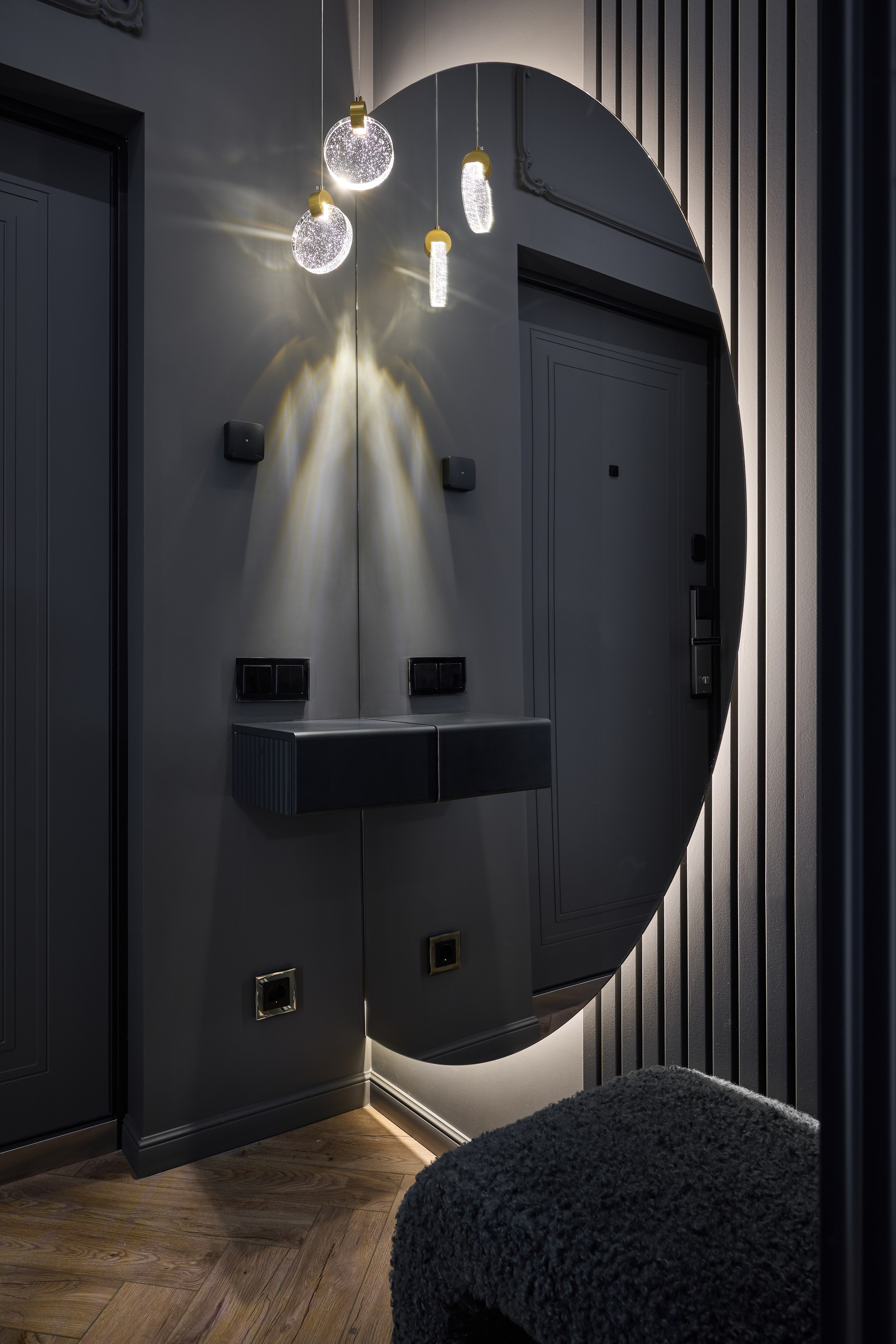 огромное круглое зеркало с подсветкой 