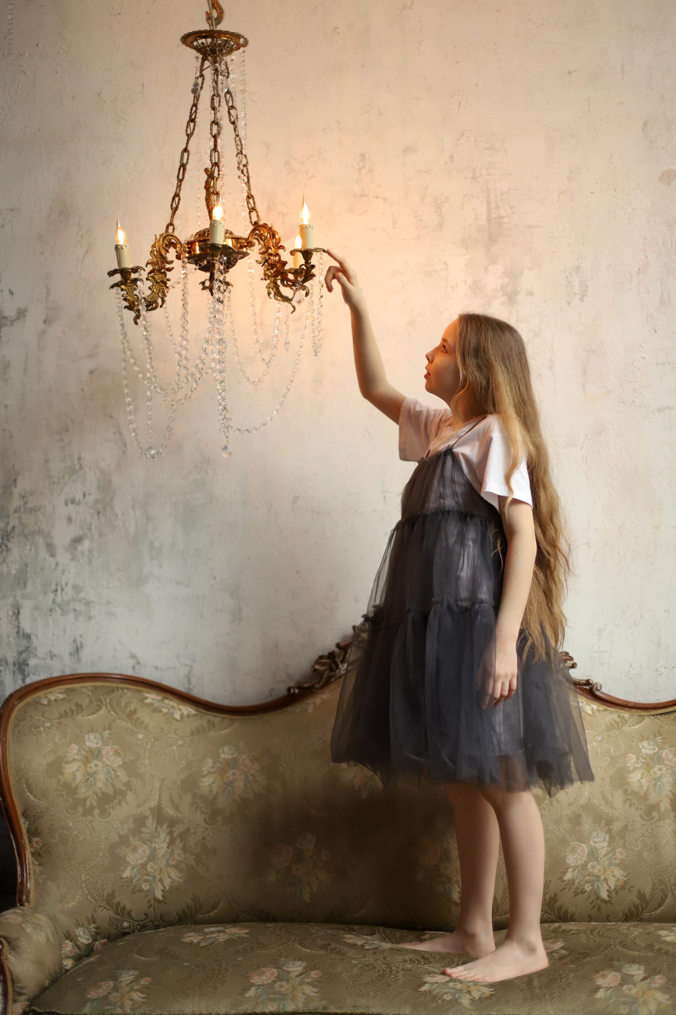 Мама+дочка в атмосферной студии). Фотограф в Москве Елена Дроботя