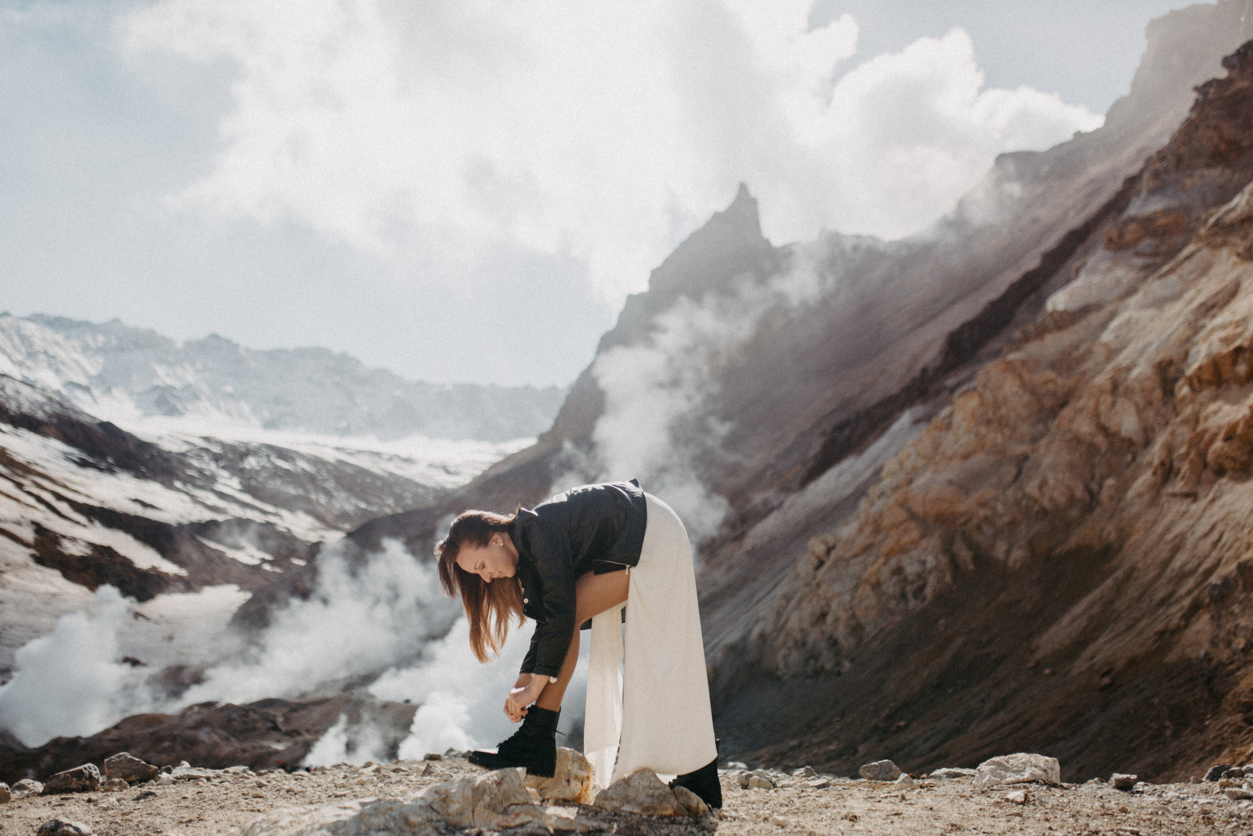 Мутновский вулкан. Федор и Ольга. Свадебное фото и видео на Камчатке. Туристические маршруты
